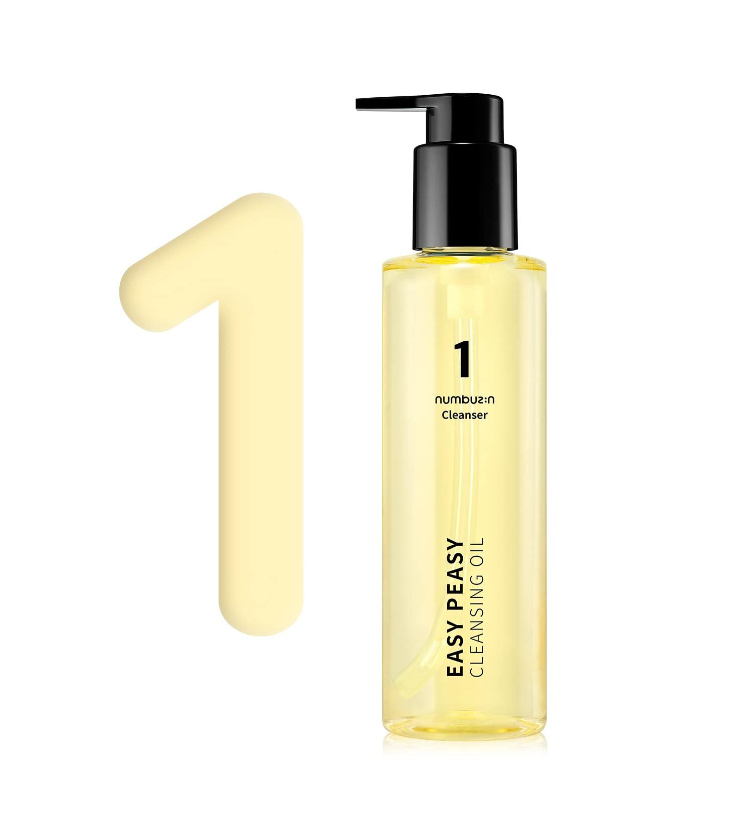 Numbuzin No.1 Easy Peasy Cleansing Oil | Korean Makeup Remover | Non-heavy Facial Cleanser with Natural Ingredients | Unclogs Pores | 6.76 fl oz - Buy Online on GoSupps.com
