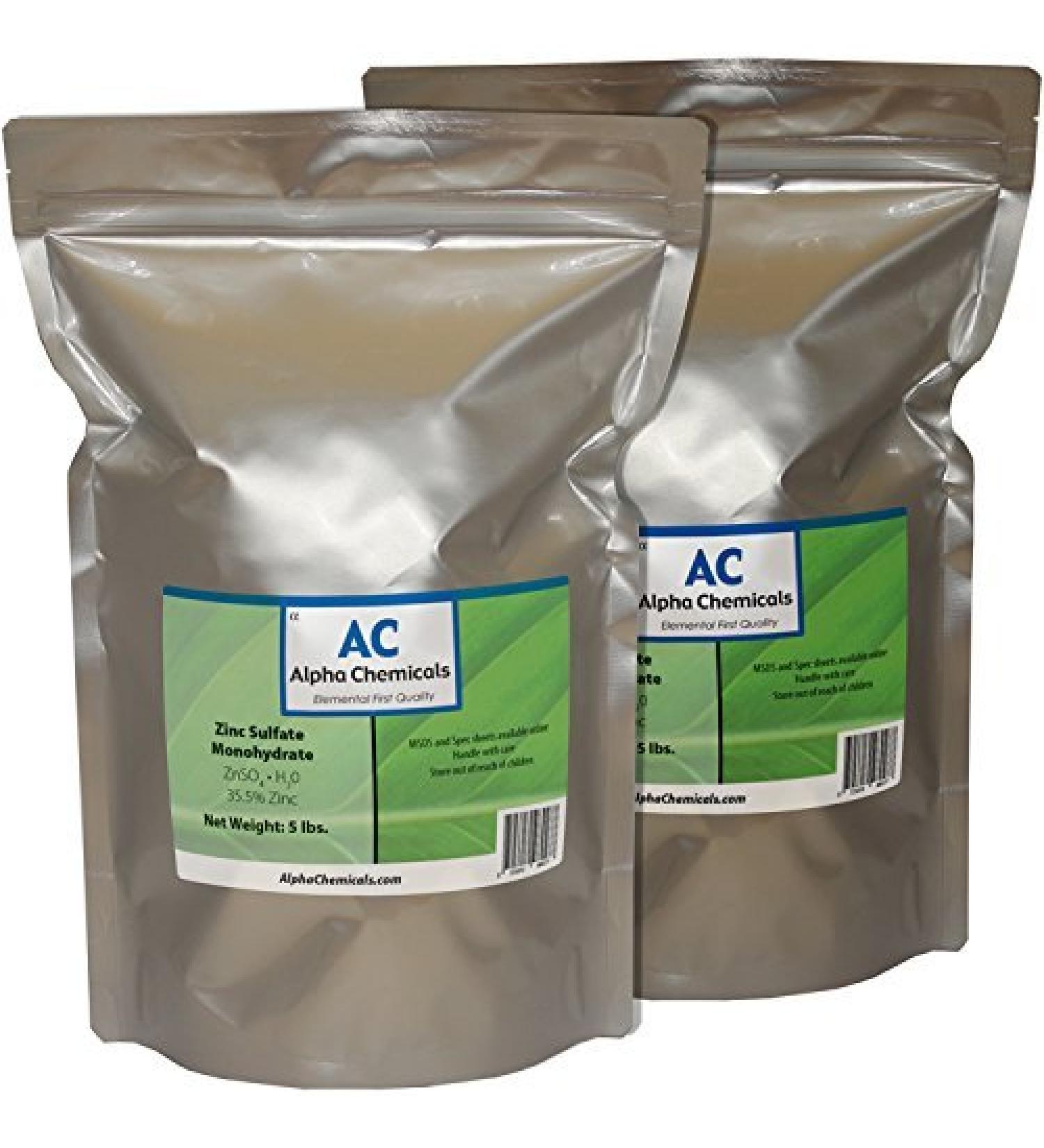 Zinc Sulfate Monohydrate - 35.5% Zn - 10 Pounds
