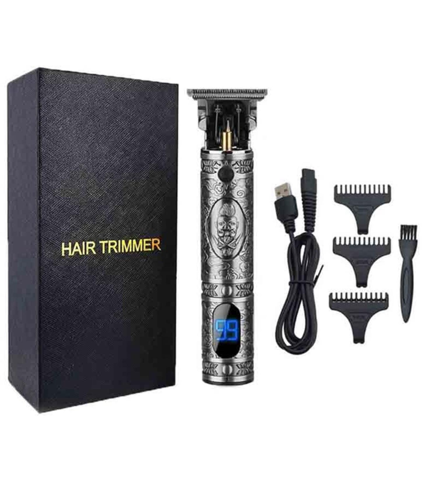 Professional Hair Clippers for Men - LCD Display Low Noise T9 Trimmer Full Metal Engraving Salon Styling - International Shipping Available - Buy Online on GoSupps.com