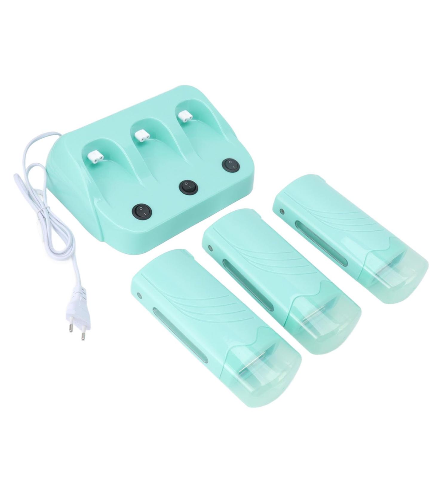 3-Part Wax Warmer Roller - Professional 3-in-1 Wax Heater for Men & Women | At-Home Waxing Accessories - Buy Online on GoSupps.com