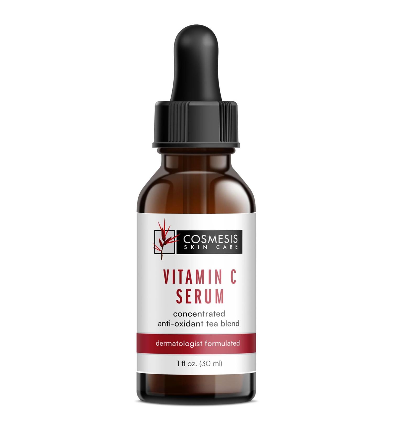 Cosmesis Vitamin C Serum - 12% Concentrated Formula for Brighter Healthier Skin | Anti-Aging Skincare with Antioxidant Tea Extracts - 1 fl oz | International Shipping Available - Buy Online on GoSupps.com