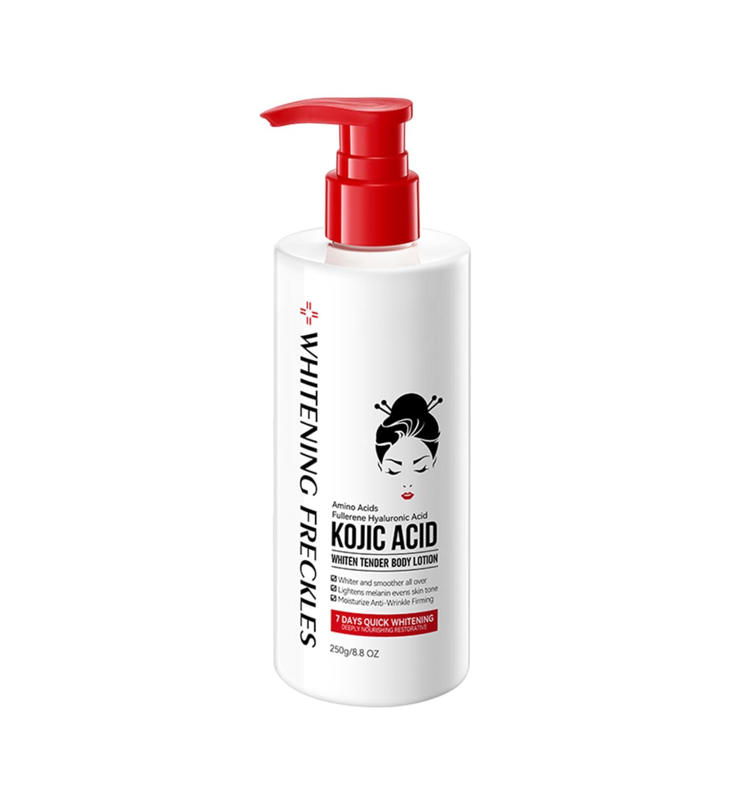 Lotion claircissante L'acide Kojic Pour Le Corps 250 G Cr me Hydratante Et claircissante Pour Une Peau Radieuse Absorption Rapide Pour Hommes Et Femmes Pour Peaux S ches Et Sombre - Buy Online on GoSupps.com