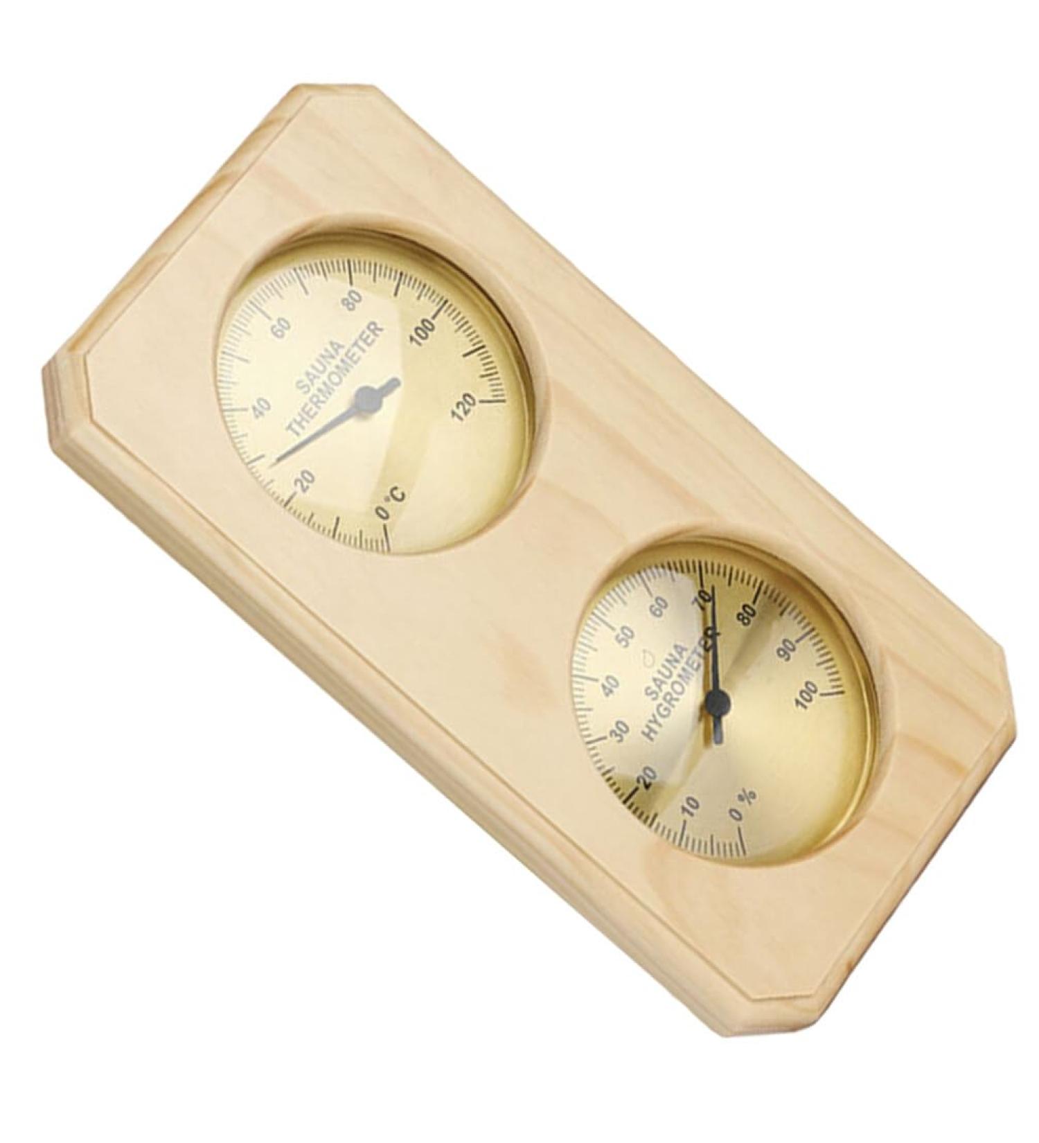 Besportable Saunate temperature and moisture knife Sauna accessories Hygrometer outer sauna Inner-autenhermometer Wall thermometer inside Moisture knife inside baby room wall holding