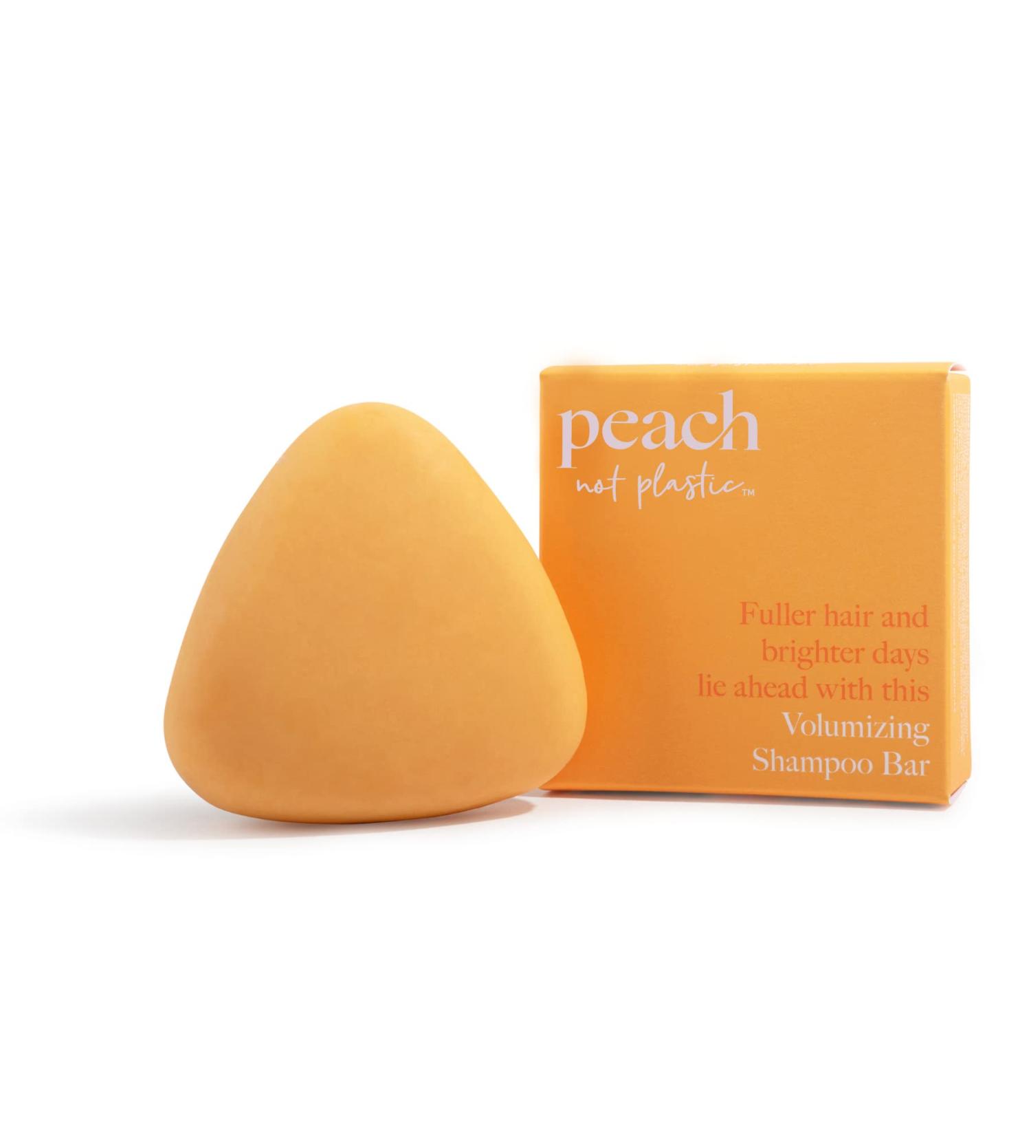 Peach not Plastic Volumizing Shampoo Bar for Fine & Flat Hair - 3.0oz | Silky Soft, Plant Based Vegan Formula | Eco Friendly - Buy Online on GoSupps.com