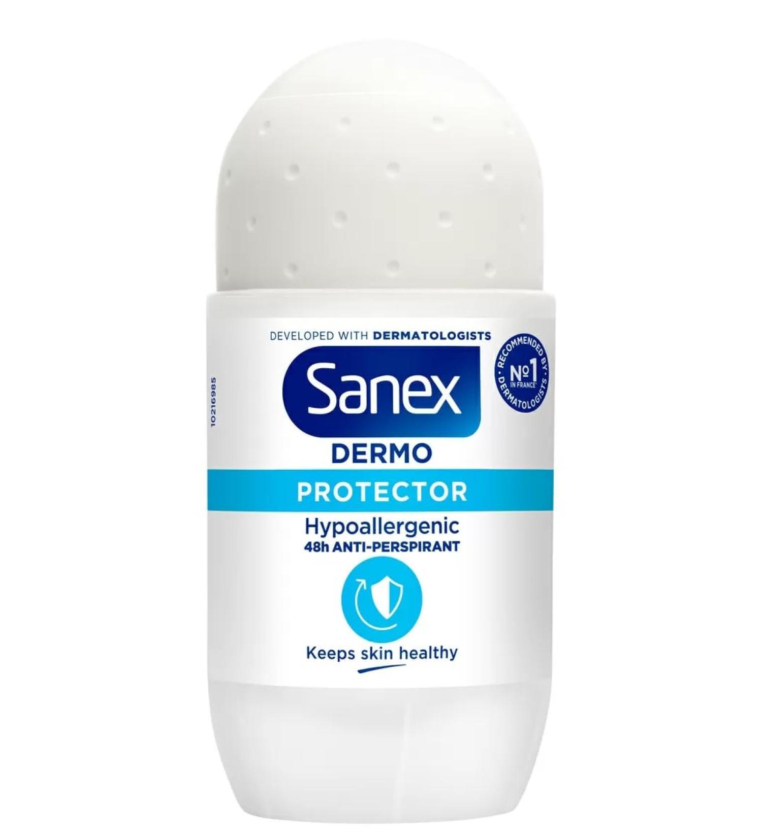 Sanex Dermo Protector Roll-On Deodorant for Women for Normal to Sensitive Skin 50ml (Pack of 6)