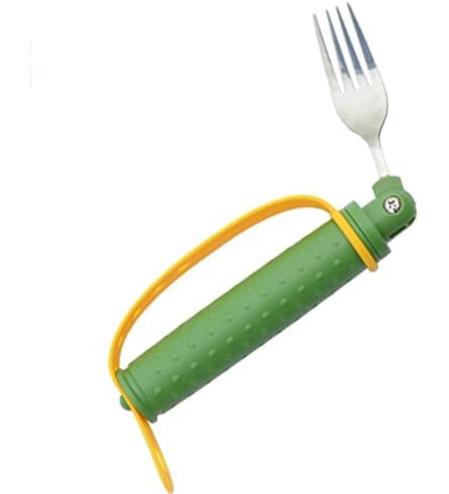 Adaptive Disabled Utensils Forks Elderly Anti-Shake Forks Easy Grip Cutlery with Adjustable Strap Non-Slip for Elderly Parkinson Arthritis Handicap Green Green HaoAMZ - Buy Online on GoSupps.com