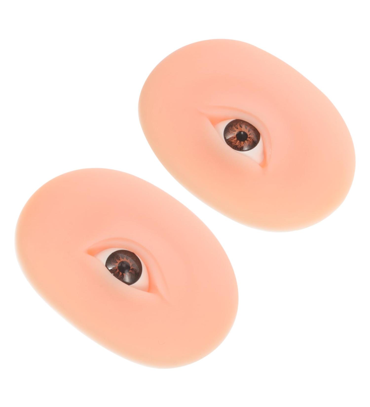 Beavorty Tools 1 pair Training Eye Model Models Boards Makeup Skin Silicone Eyebrow Practice Eyeshadow 7.70X5.50X2.00CM As Shown - Buy Online on GoSupps.com