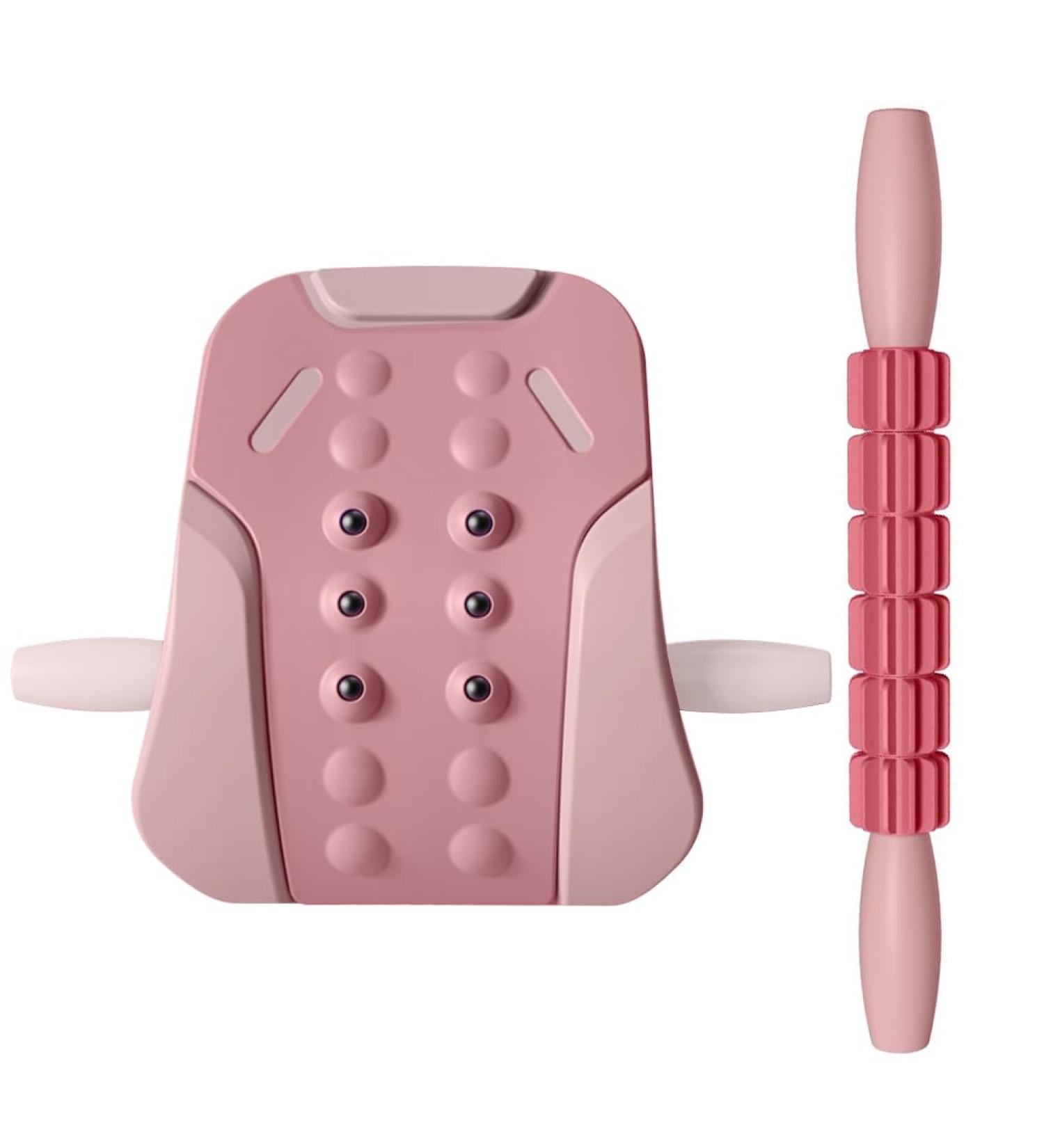 2-in-1 Massage Tools - Straight Roller Stick & Backhums Set for Lymphatic Drainage & Muscle Formation - Unity Variable Rose - International Shipping Available - Buy Online on GoSupps.com