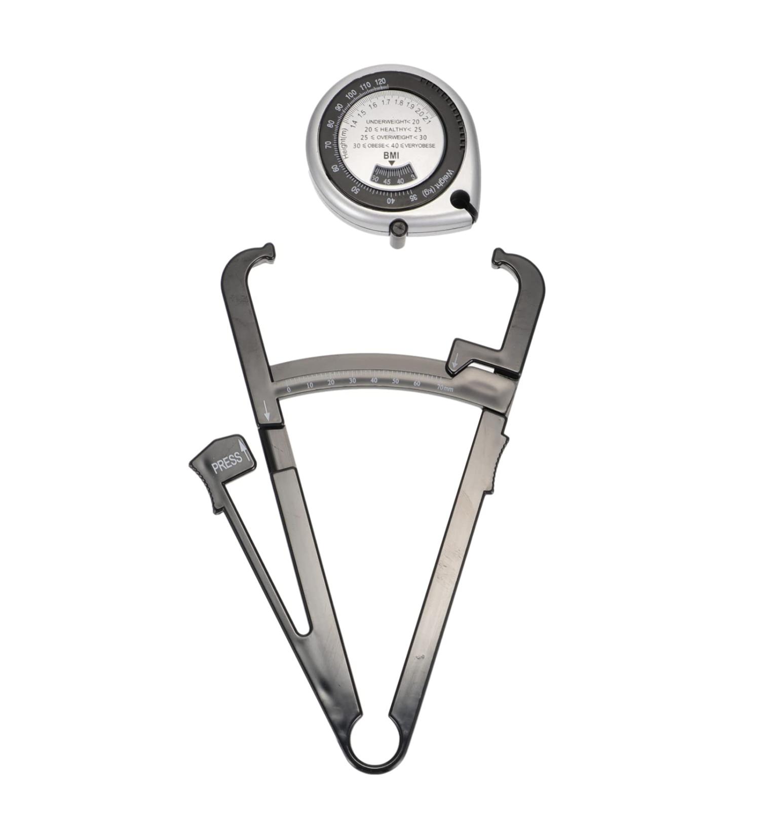 Hemoton Body Fat Calipers with Measuring Tape Precision Skin Fold Caliper for Men & Women | Weight Control Device (2 Pieces) - Buy Online on GoSupps.com