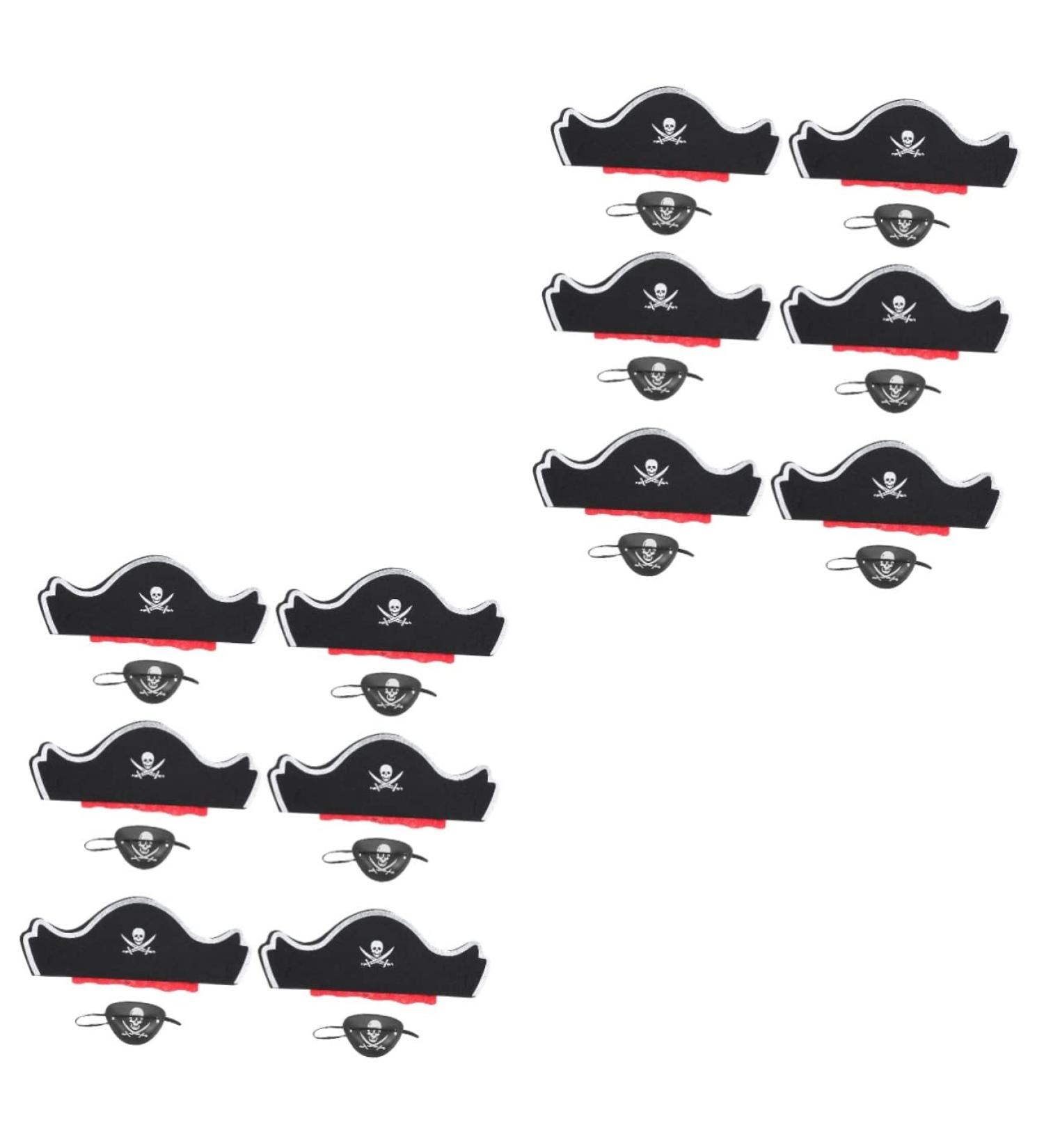 Healeved 12 Sets Pirate Hair Blindfold Pirate Hat with Pirate Eye Patch Prom Suit Pirate Captain Hat Pirate Theme Party Favors Pirate Cosplay Hat Pirate Costume Halloween Supplies Plastic - Buy Online on GoSupps.com