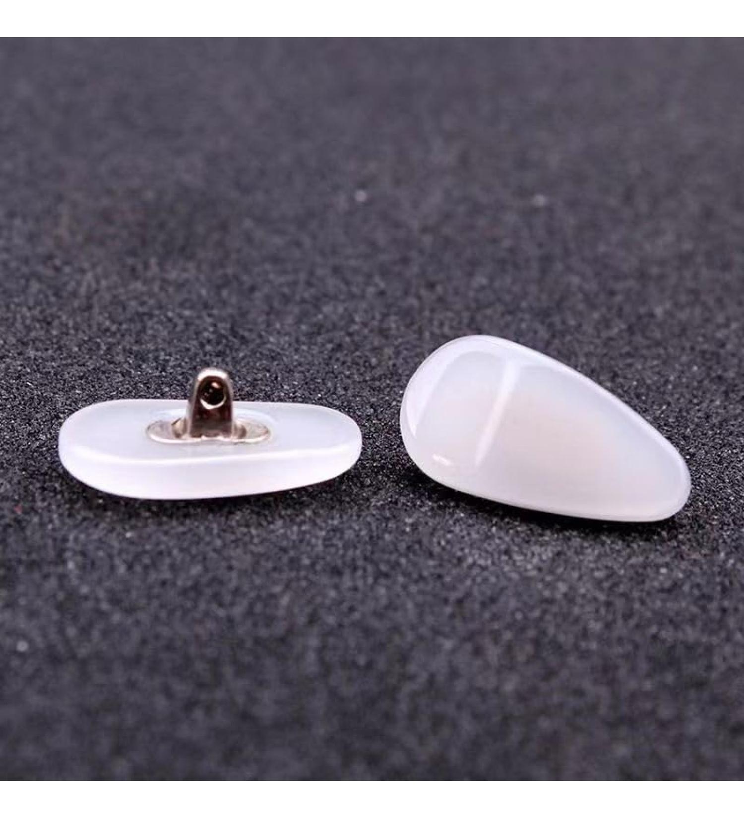Enesea glasses accessories nose bracket jade gambling nose bracket jade porcelain nose bracket glasses bracket screw screw nose bracket glasses accessories (1 pair) (size: approx. 1 cm) (color: white)