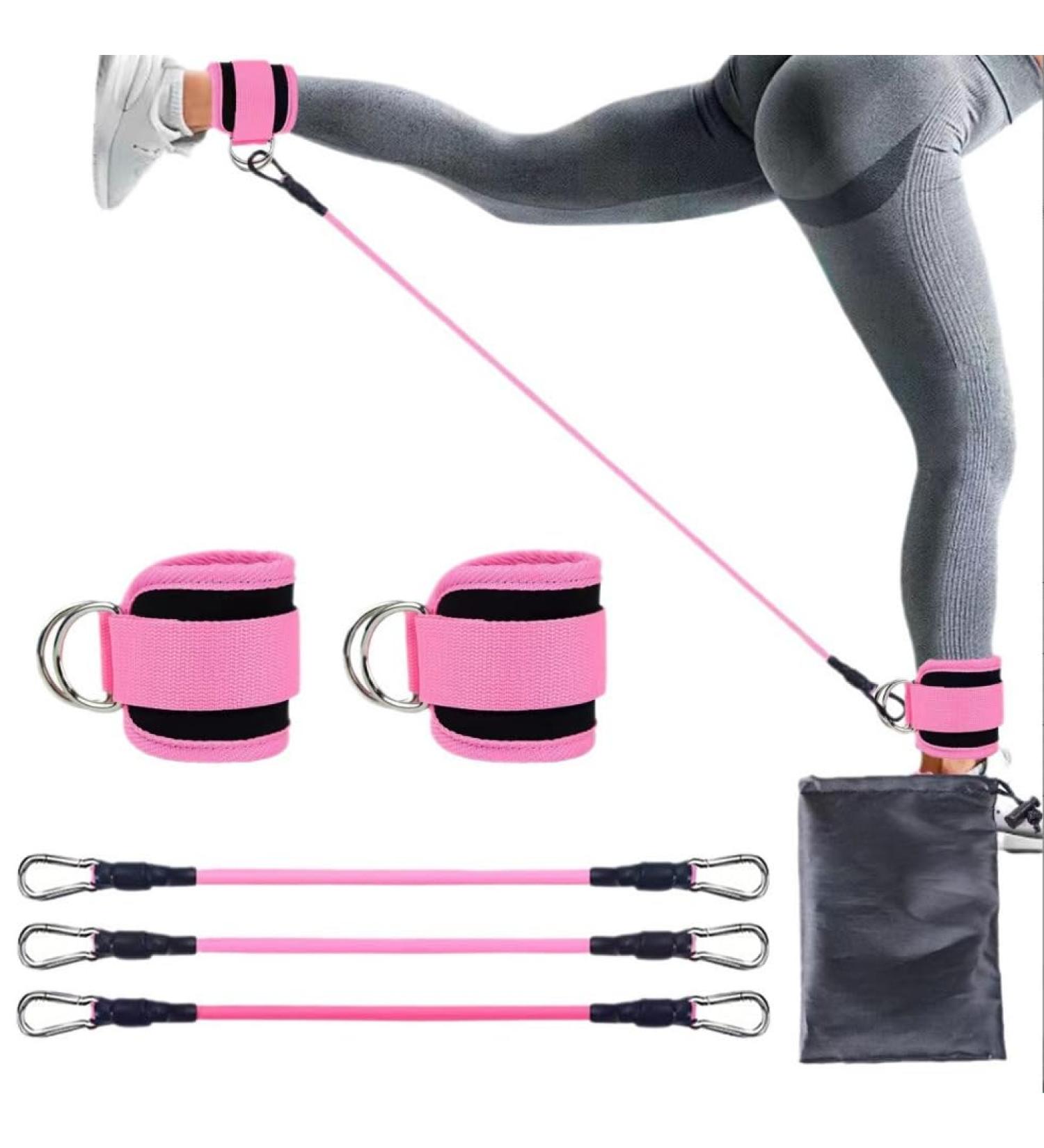 Hip Lift Ankle Resistance Elastic Trainer Foot Ring Hip Leg Tension Rope Shaping - Buy Online on GoSupps.com