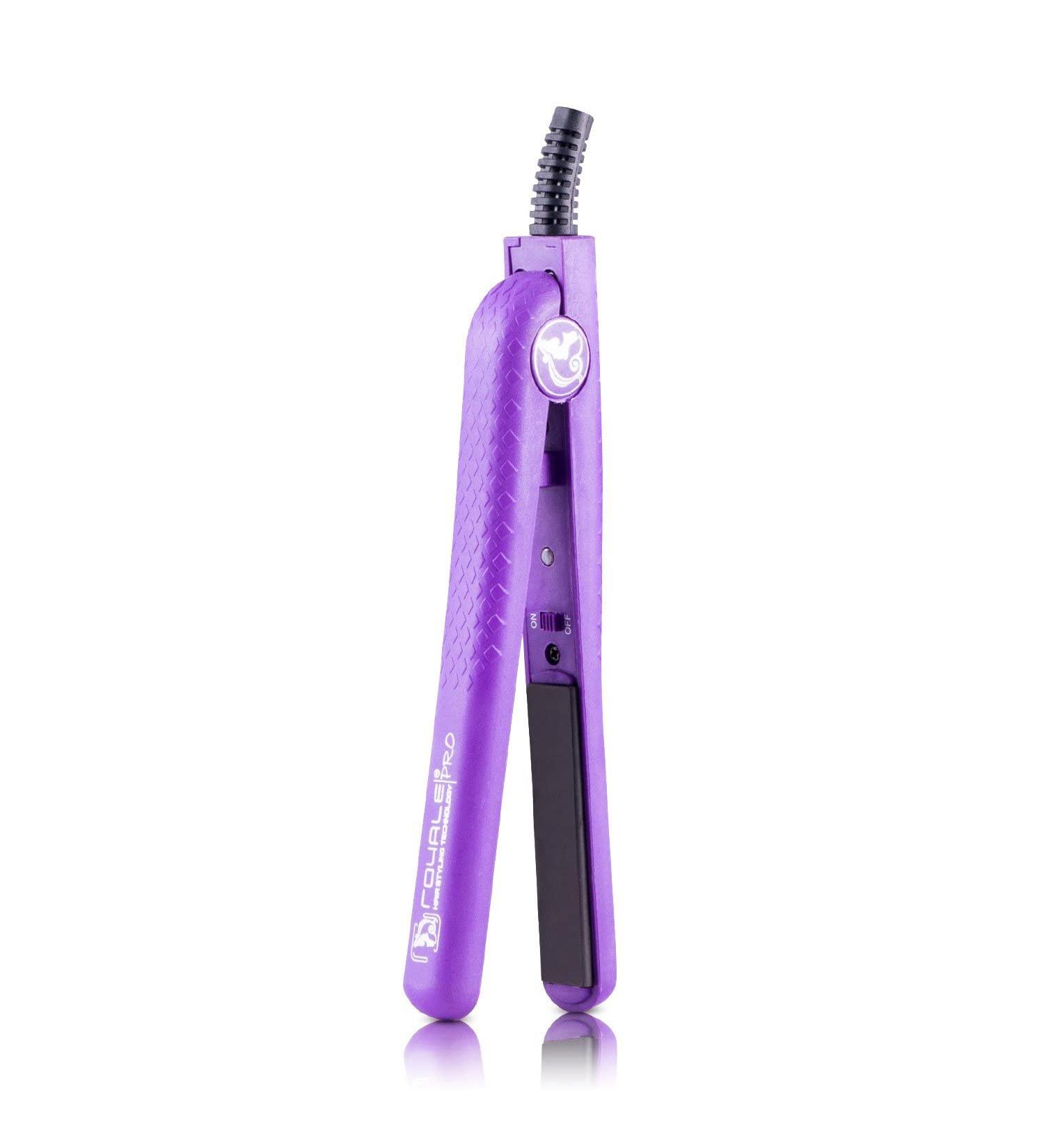 Royale Classic Deep Purple Diamond Flat Iron - 100% Ceramic Tourmaline Plates for Professional Hair Straightening - Nano Technology Far-Infrared Heat Anti-Static & Anti-Frizz - Buy Online on GoSupps.com
