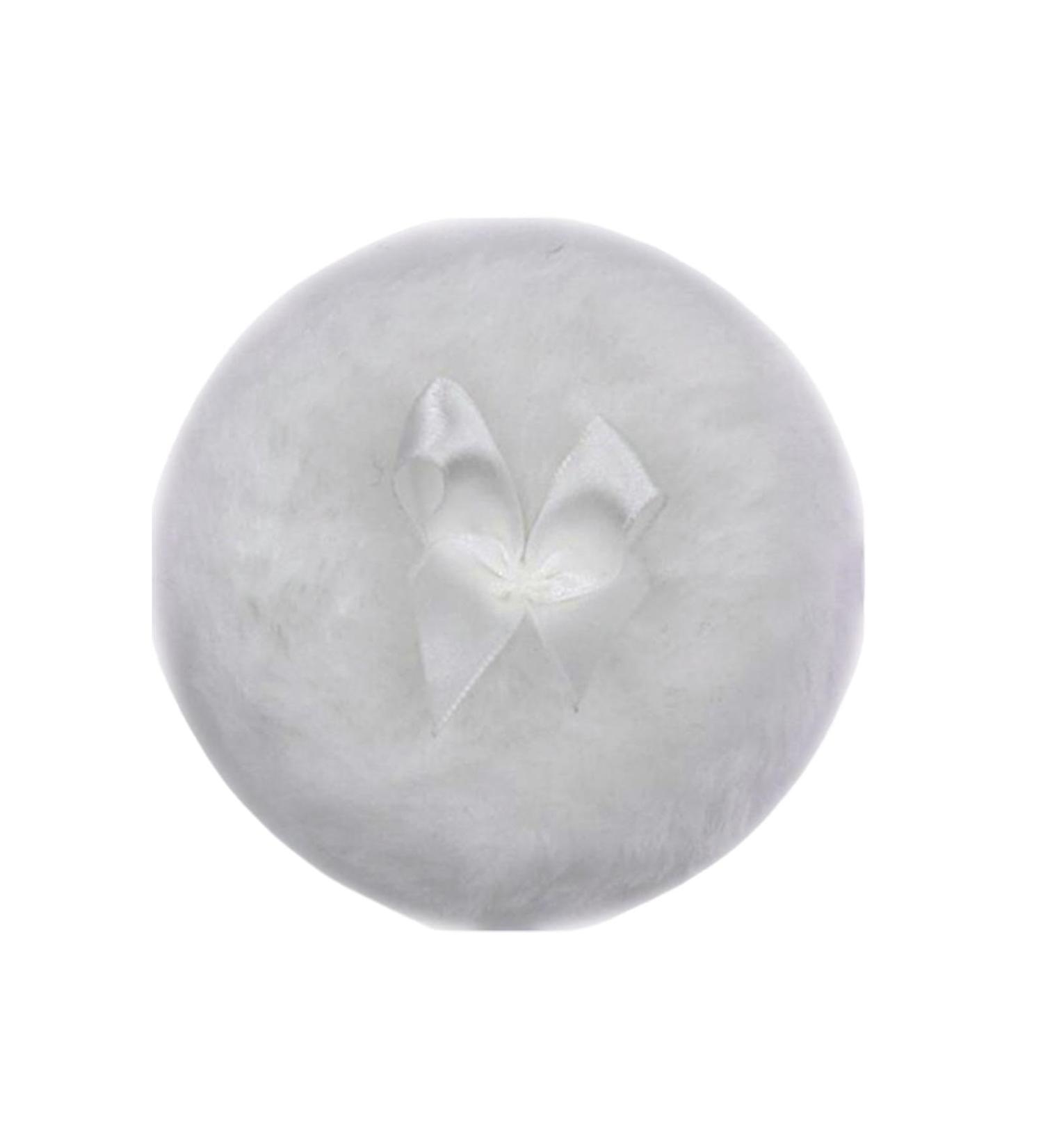 Body Powder Puff Round Face Powder Puff with Ribbon Bow - Makeup Puff Dry Makeup Tool Body Powder Applicator for Home Travel White - Buy Online on GoSupps.com