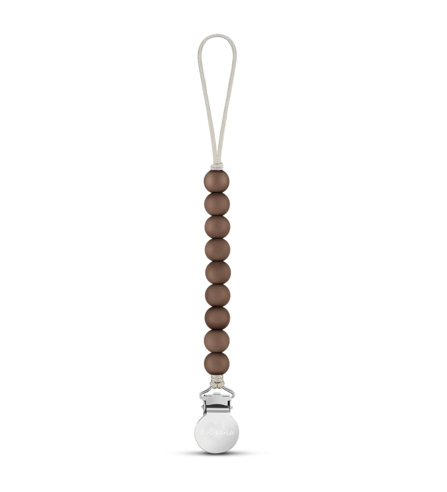 Bleu La La Lulababe Pacifier Clip - 1 Pack (Mocha) | Stylish and Practical Baby Accessory - Buy Online on GoSupps.com