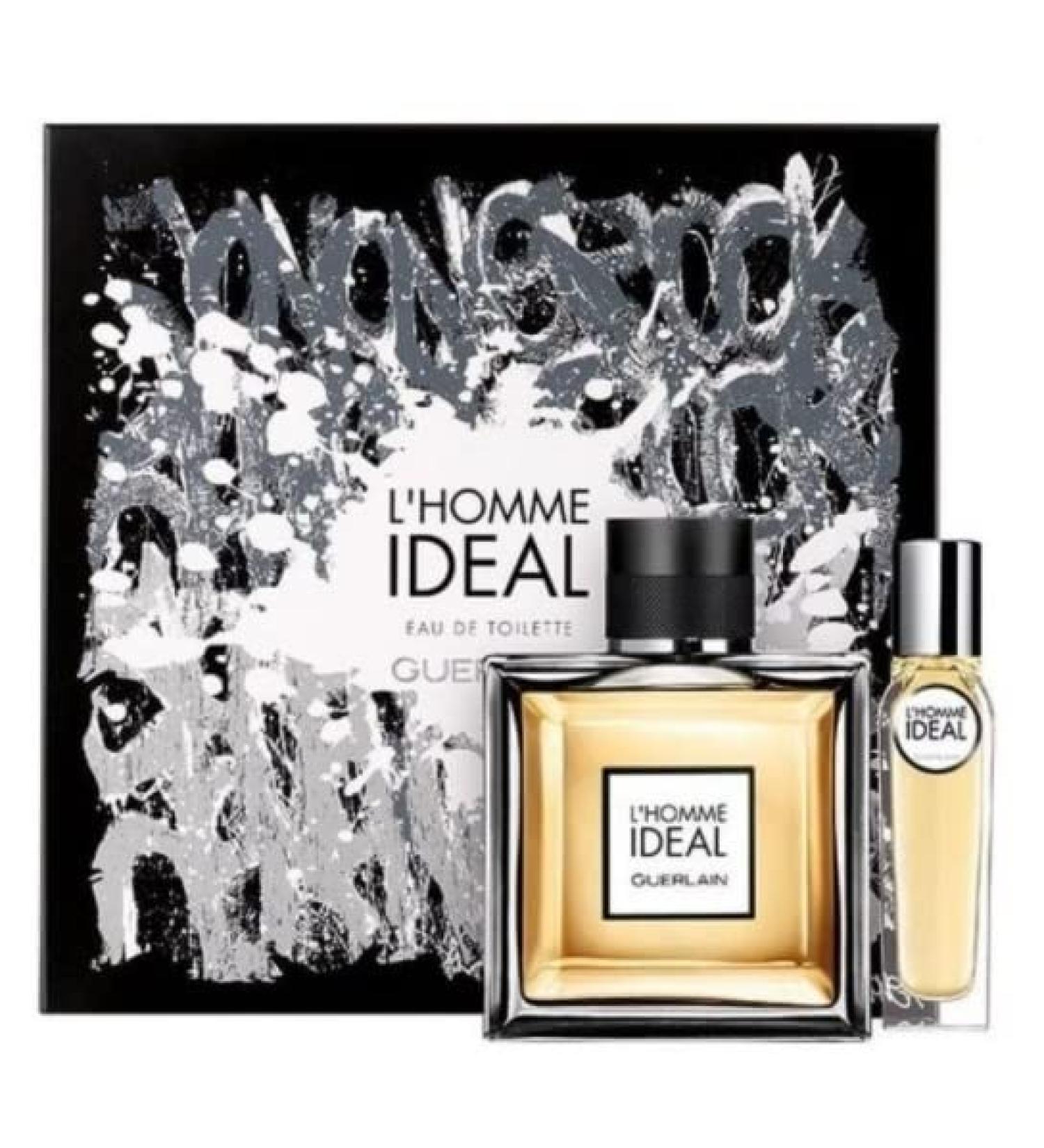 Guerlain L'Homme Ideal 3.3 oz Edt Spray + Edt 0.5 oz Edt Spray Gift Set