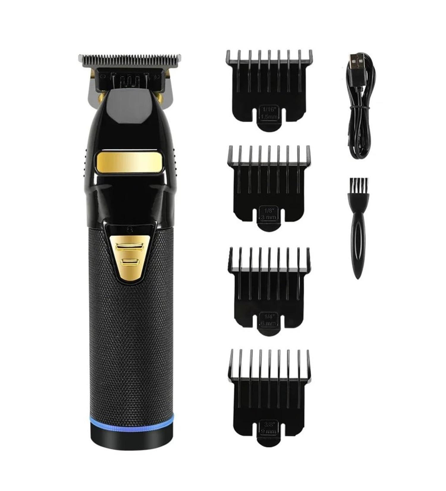 Professional Rechargeable Hair Clippers for Men - Electric Trimmer with Display Light & Beard Razor | Black - Buy Online on GoSupps.com
