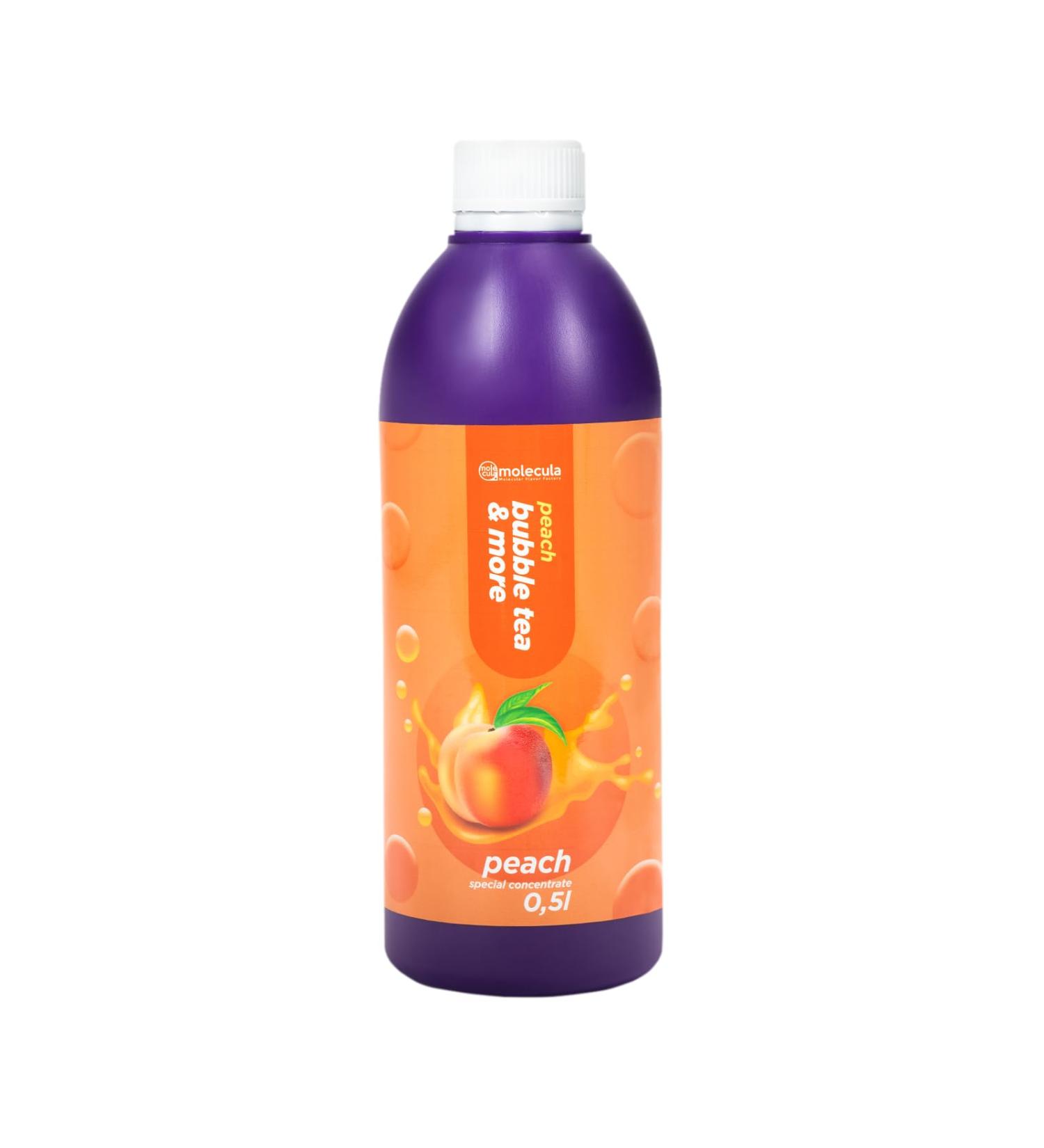 Sirup for bubble tea 0.5 l peach |Drinks Sirup concentrate 500 ml |100 % vegan gluten -free without artificial dyes |Fruit syrup for bubbletea | beverage syrup |For desserts |Fishing 500 ml (1 Pack)