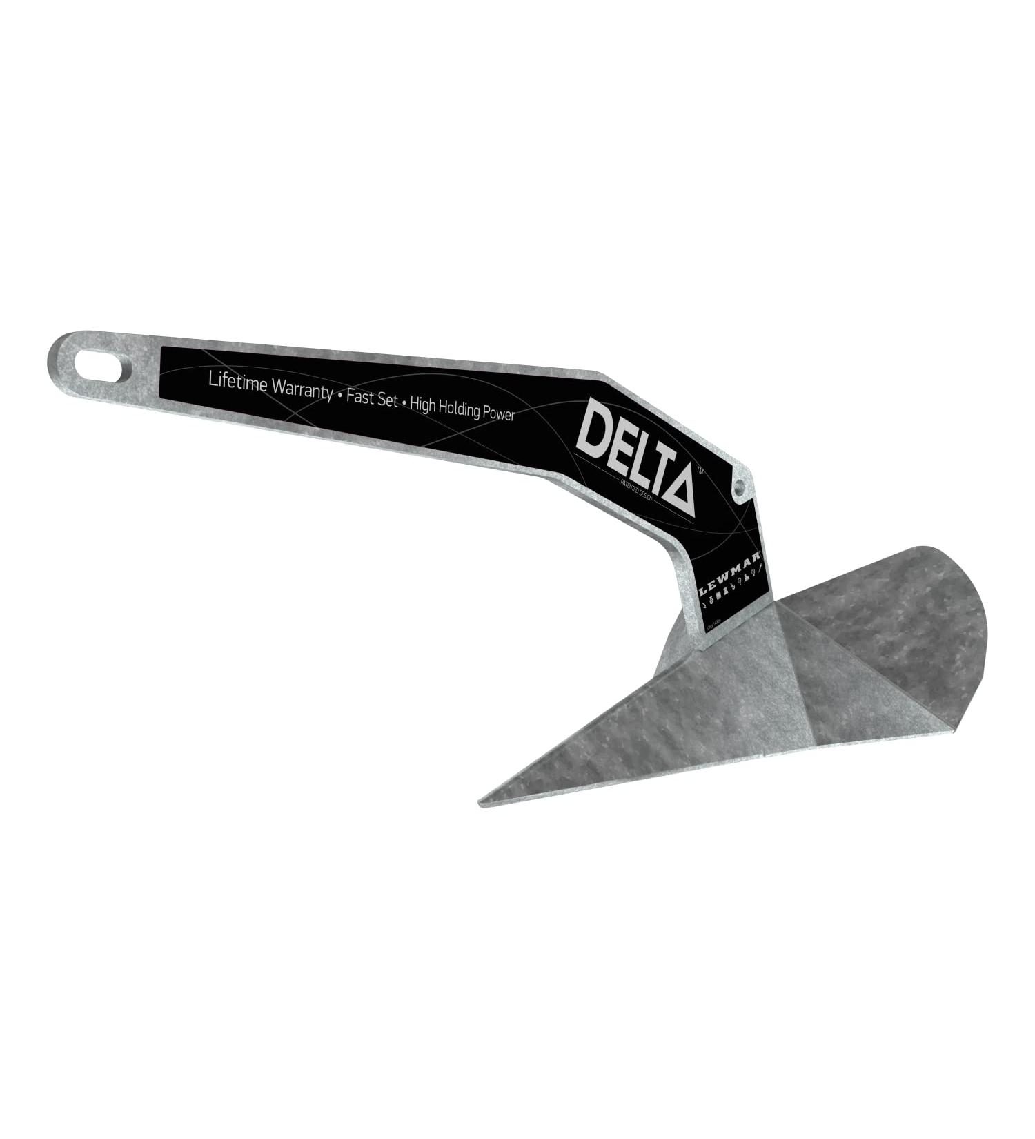 Lewmar 9 lbs Galvanized Steel Delta Anchor - Marine Grade Boat Anchor - Buy Online on GoSupps.com