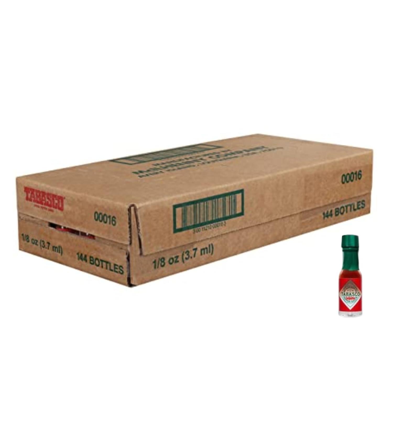 TABASCO Hot Sauce 144 Pieces Exclusive Collection of 3.7 ML Mini Bottles Authentic and Spicy Taste Ideal for Travel and Catering. (Chipotle) - Buy Online on GoSupps.com