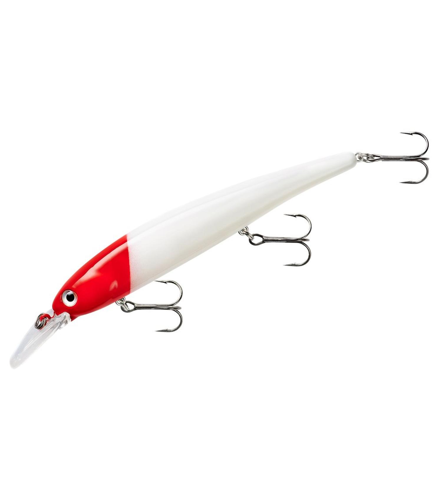 Bandit Walleye Minnow Jerkbait Fishing Lure, Shallow (Trolls to 12') 4.5 Inch, 5/8 Ounce Red Head