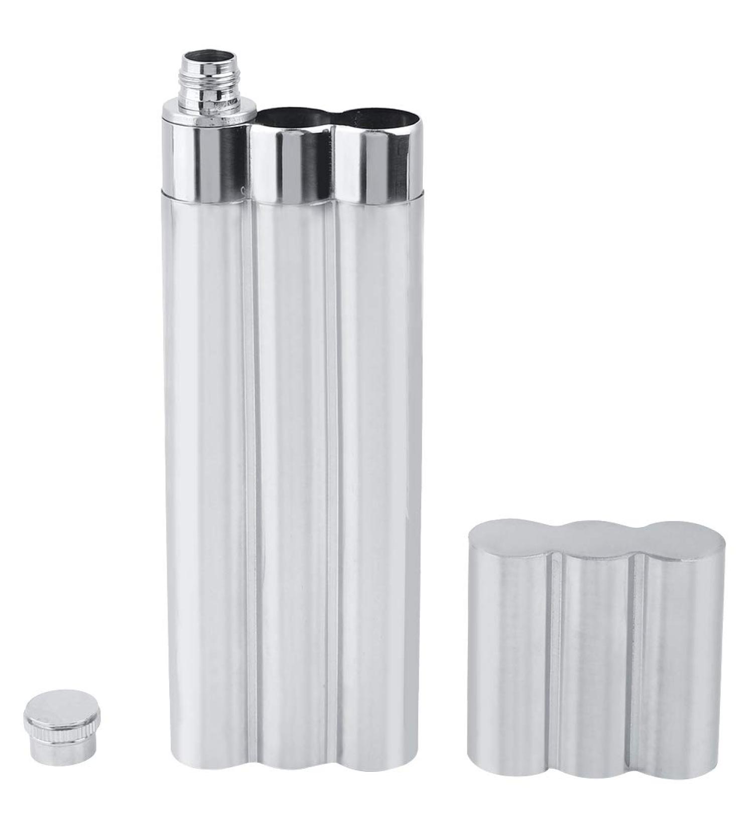 Cigar Case Hip Flask Round Egde Design Cigar Rubber Cigar for Alcohol Lovers - Buy Online on GoSupps.com
