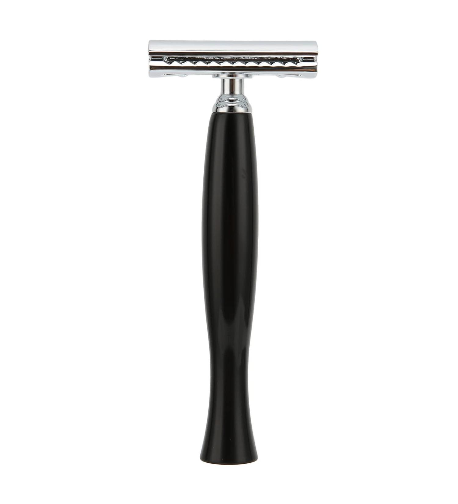 Double Edge Razor - Safe & Easy Operation for Men | Classic Black Manual Shaver - Long-Lasting Quality - Buy Online on GoSupps.com