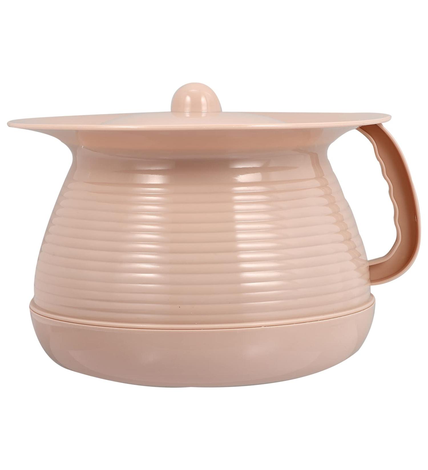 Cabilock Unisex Chamber Pot with Lid - Pink Plastic Urinal Toilet for Men Women Elderly Kids - Buy Online on GoSupps.com