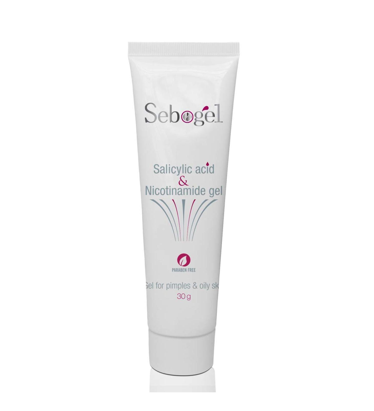 Sebogel Salicylic Acid & Nicotinamide Gel for Pimples - Oily Skin Treatment 30gm | International Shipping - Buy Online on GoSupps.com