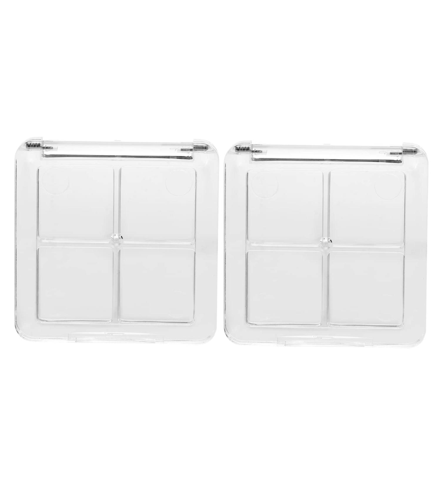 2pcs Empty Cosmetic Eyeshadow Storage Case Empty Eyeshadow Palette Lipstick Acrylic Bracket Travel - Buy Online on GoSupps.com