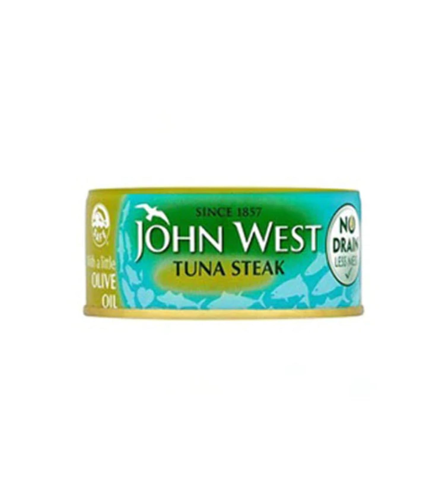 MASJohn West Tuna Steak in Sunflower Oil 160g-Fd