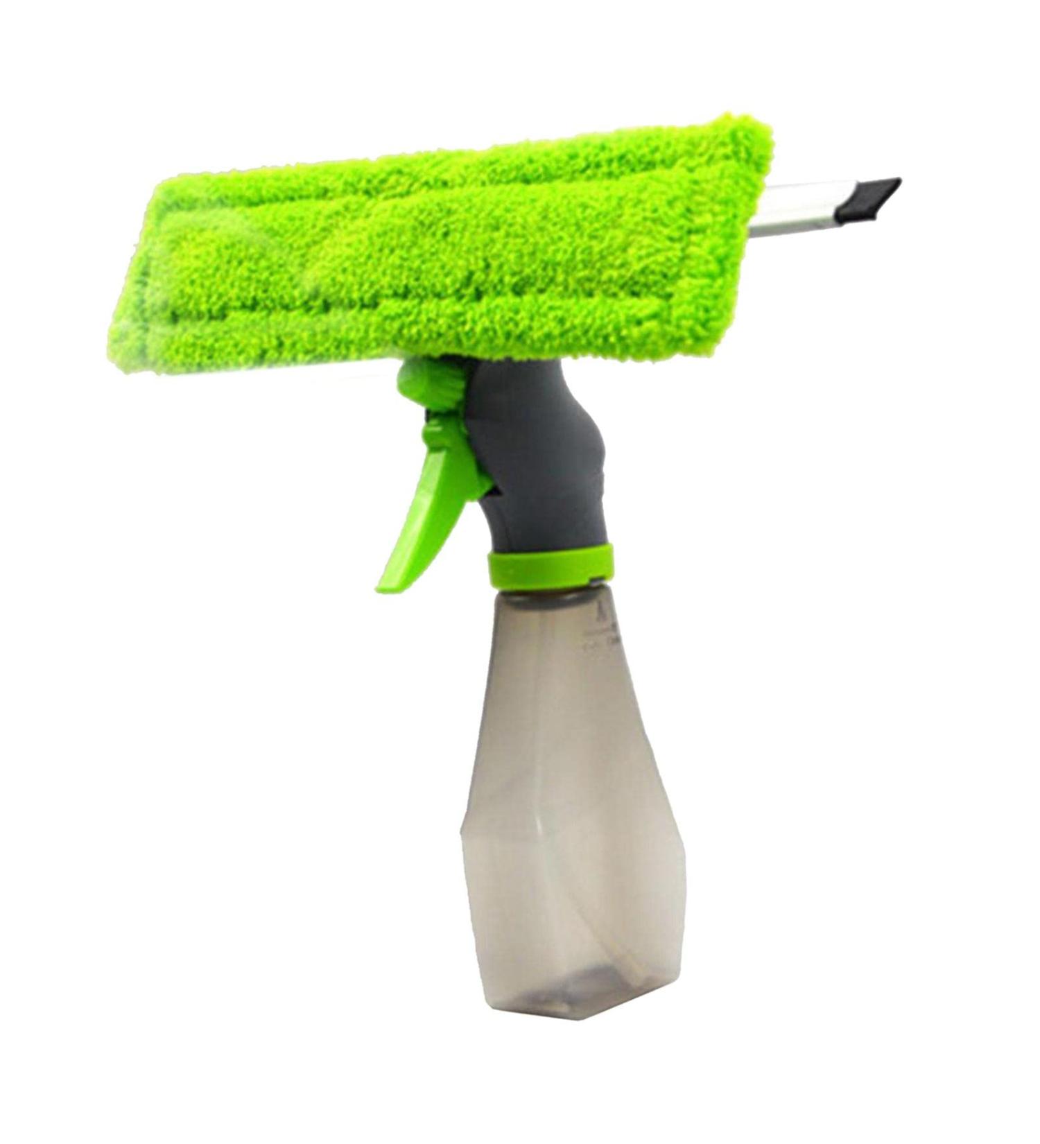 FLCPJGV Advanced Glass Cleaning Kit with Spray Bottle and Squeegee with Green Pad - Buy Online on GoSupps.com