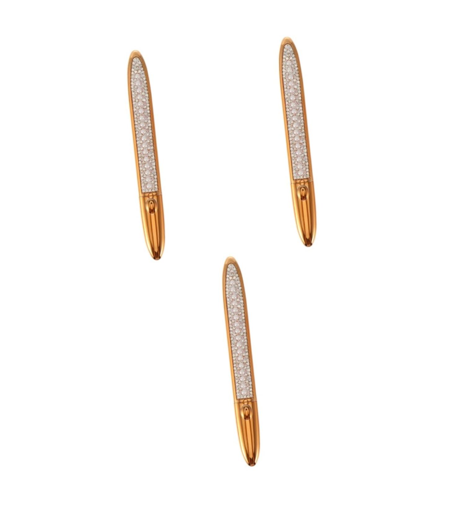 Healeved 3pcs Self Adhesive Mascara Black Eyeliner Pencil Liquid Eyeliner Pen Makeup Eyeliner Plastic Golden 1 count (Pack of 1) Goldenx3pcs - Buy Online on GoSupps.com