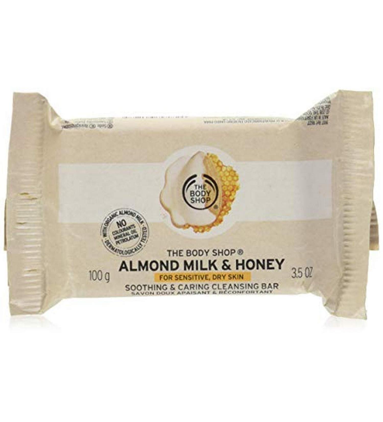 Buy The Body Shop Almond Milk & Honey Soap Bar Gentle Cleansing for Sensitive Dry Skin 3.5 oz International Shipping Available - Buy Online on GoSupps.com