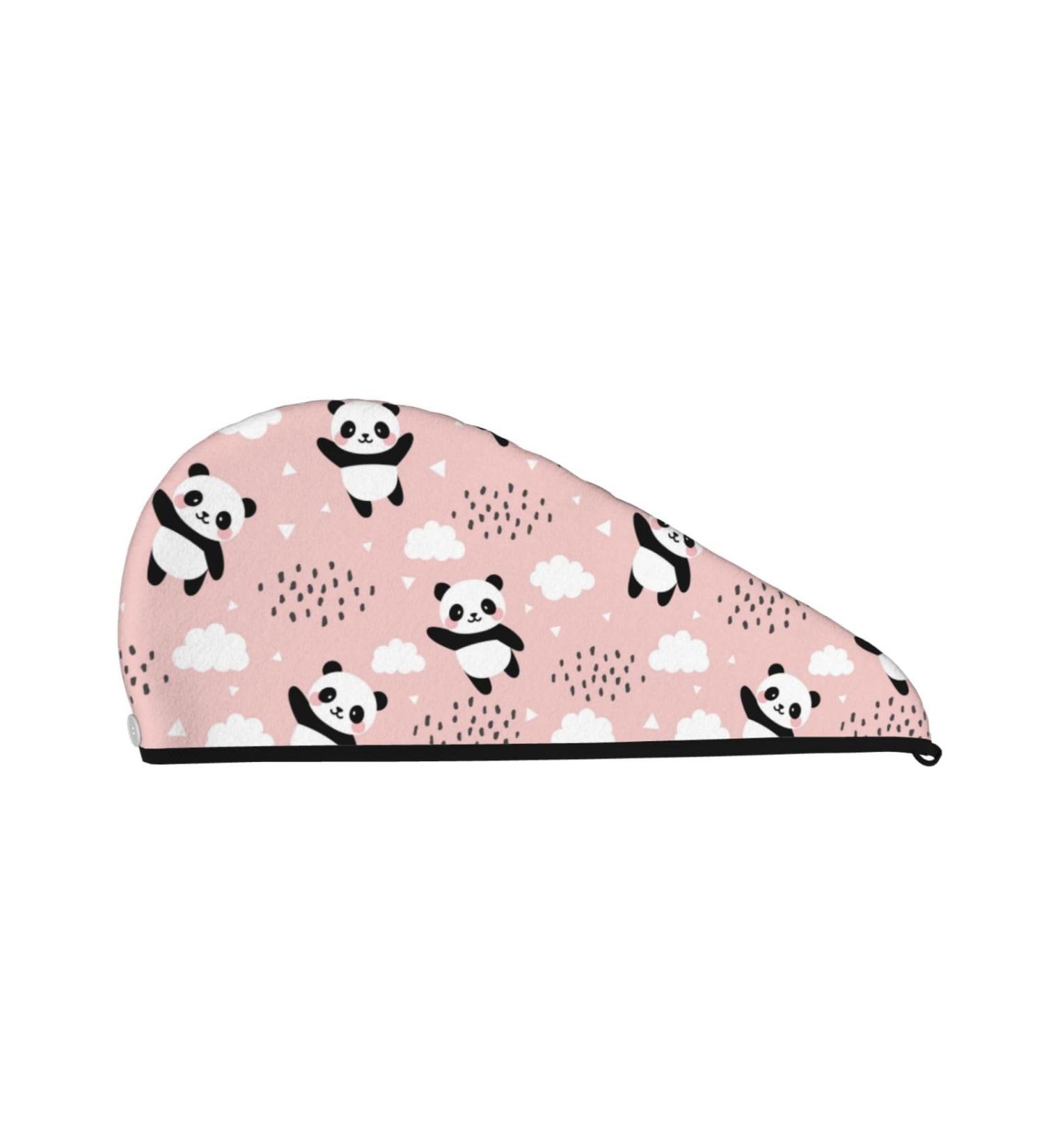 Super Absorbent Panda Flying Hair Towel Wrap - Microfiber Coral Velvet for Women | Quick Dry & Soft for Long Curly Thick Hair - Buy Online on GoSupps.com