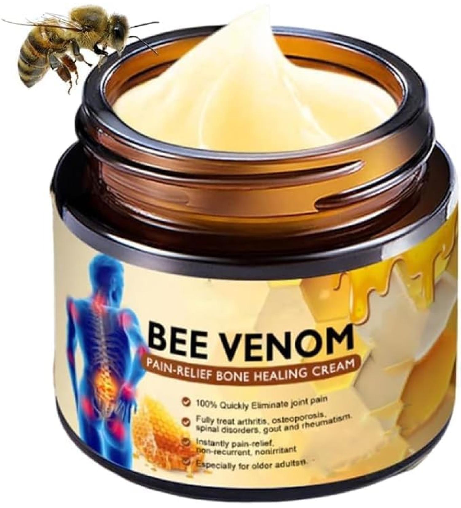 Bee V-enom P-ain-Relief Bone Care CreamS Professional Bee V-enom Ointment BEE V-enom Joint Relief Moisture C-ream Bee V-nom Pain-Relief Bone Healing Cream (1 pcs) - Buy Online on GoSupps.com