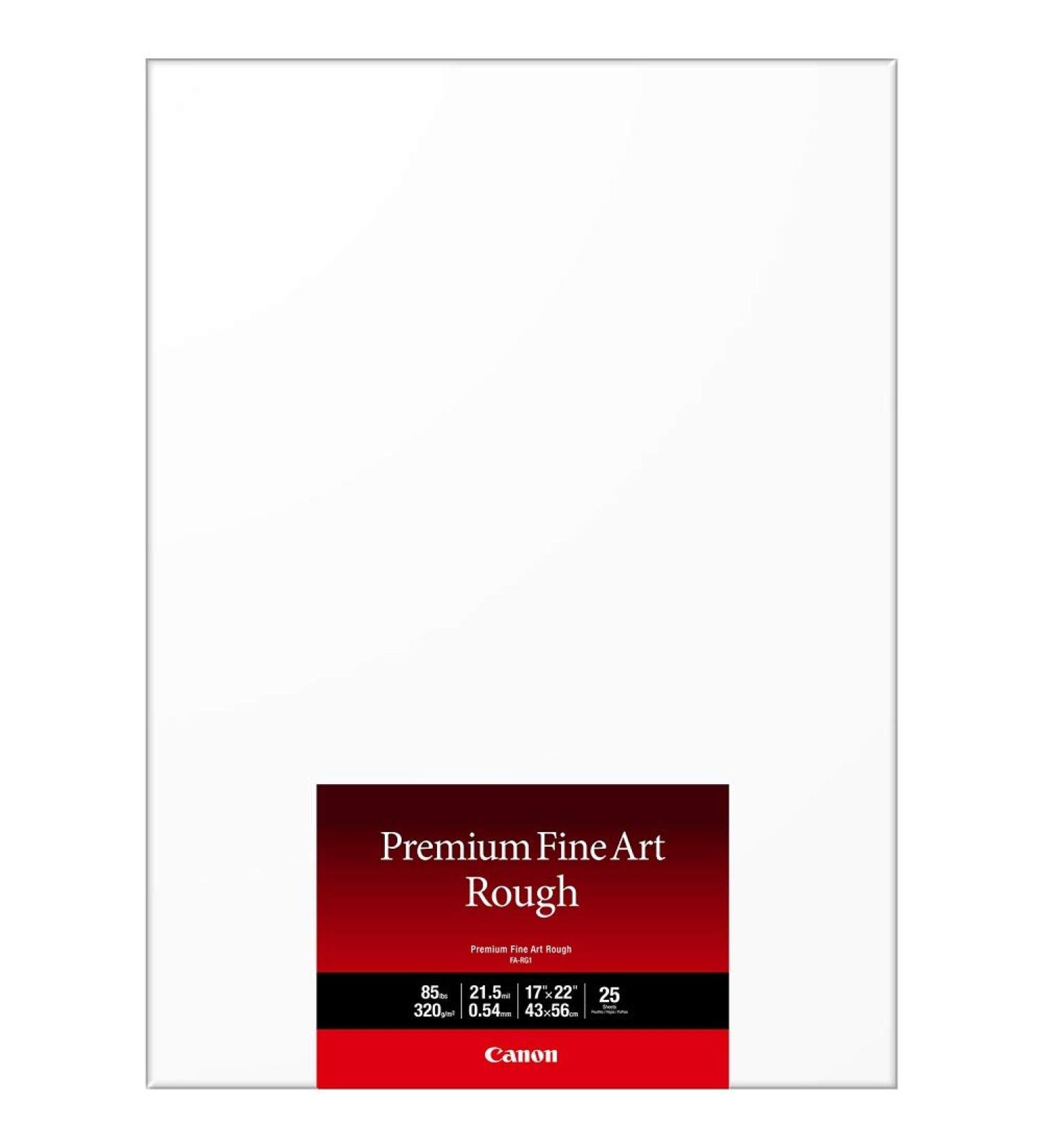 Canon Premium Fine Art Rough Paper (FA-RG1), 17' X 22', 25 Sheets (4562C006)
