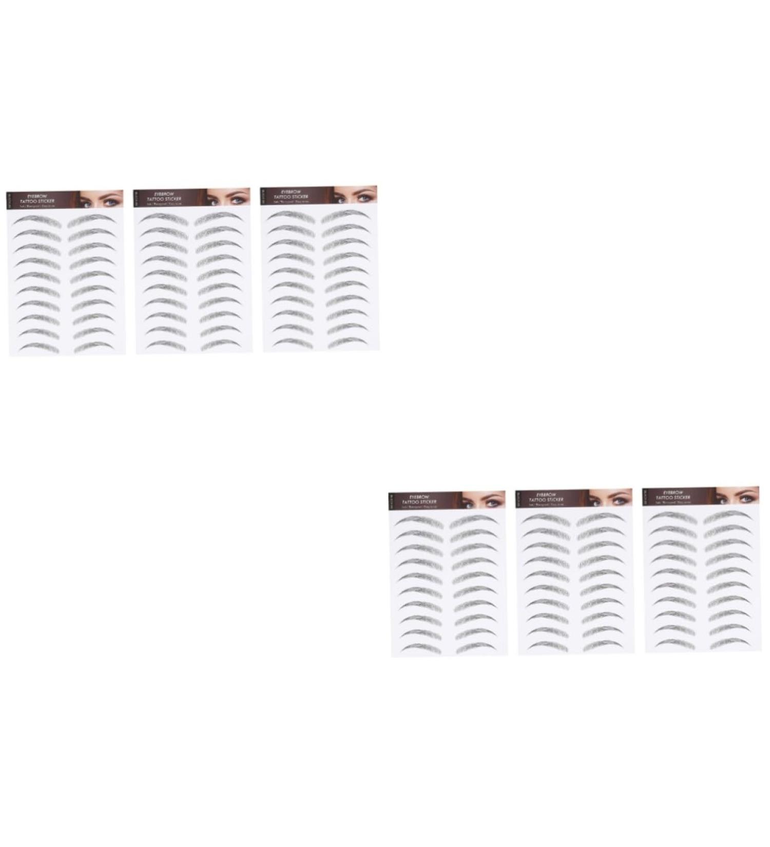 Beavorty 6 Sheets Waterproof Eyebrow Stickers Temporary Eyebrow Hair- Transfer Stickers Man Eyebrow Trimming 21x15cmx2pcs Blackx2pcs - Buy Online on GoSupps.com