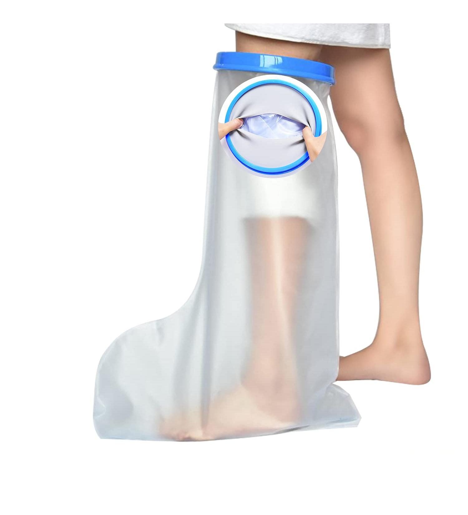 Waterproof Leg Cover for Shower - Adult Half Leg Cast and Bandage Protector - Buy Online on GoSupps.com