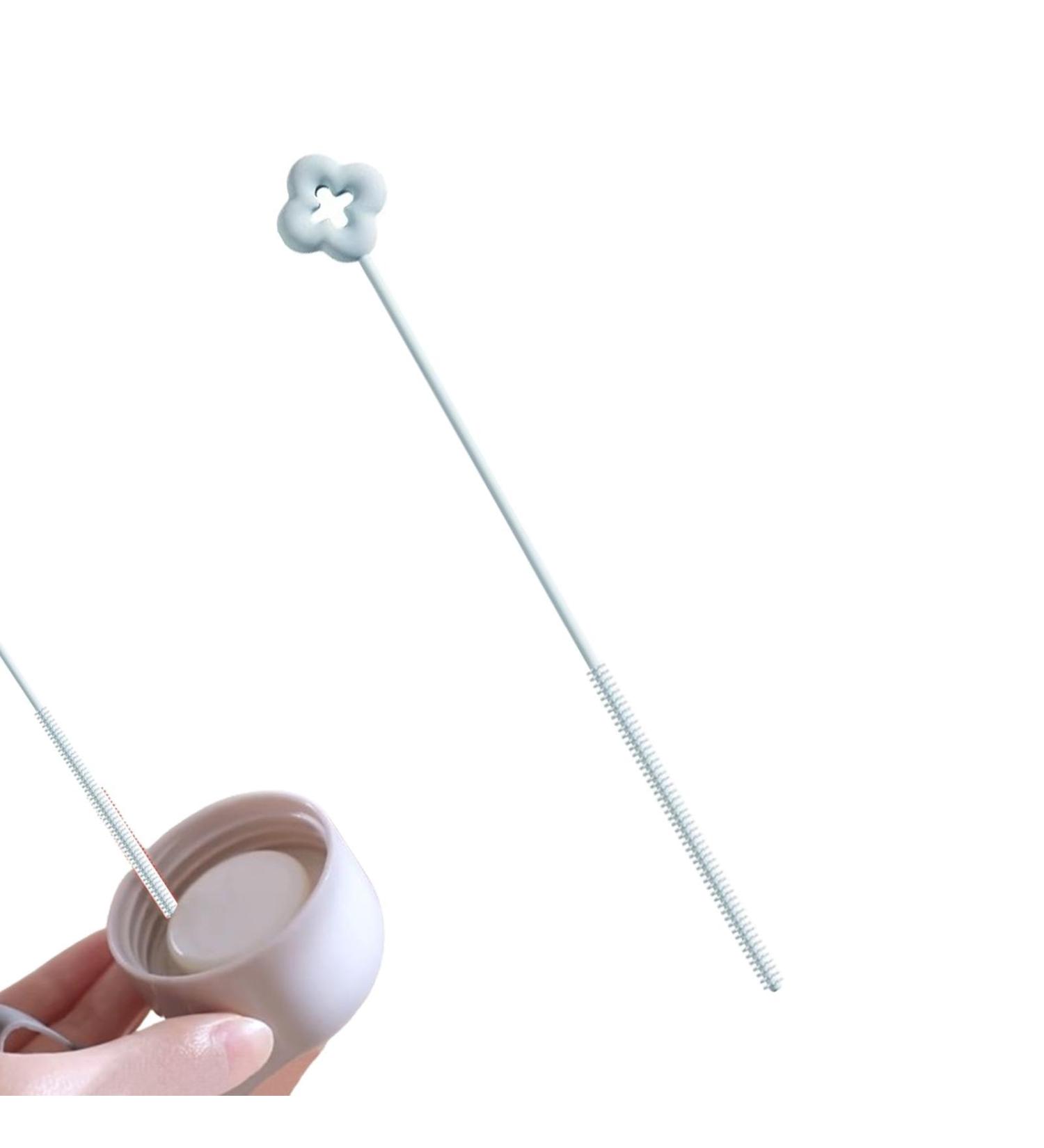 Straw Brush - Flower Multifunctional Cleaner Straw Cleaner Brush Extra Long Straw Cleaner Drinking Straw Cleaning Brush for Sippy Cup Water Bottle Azure - Buy Online on GoSupps.com