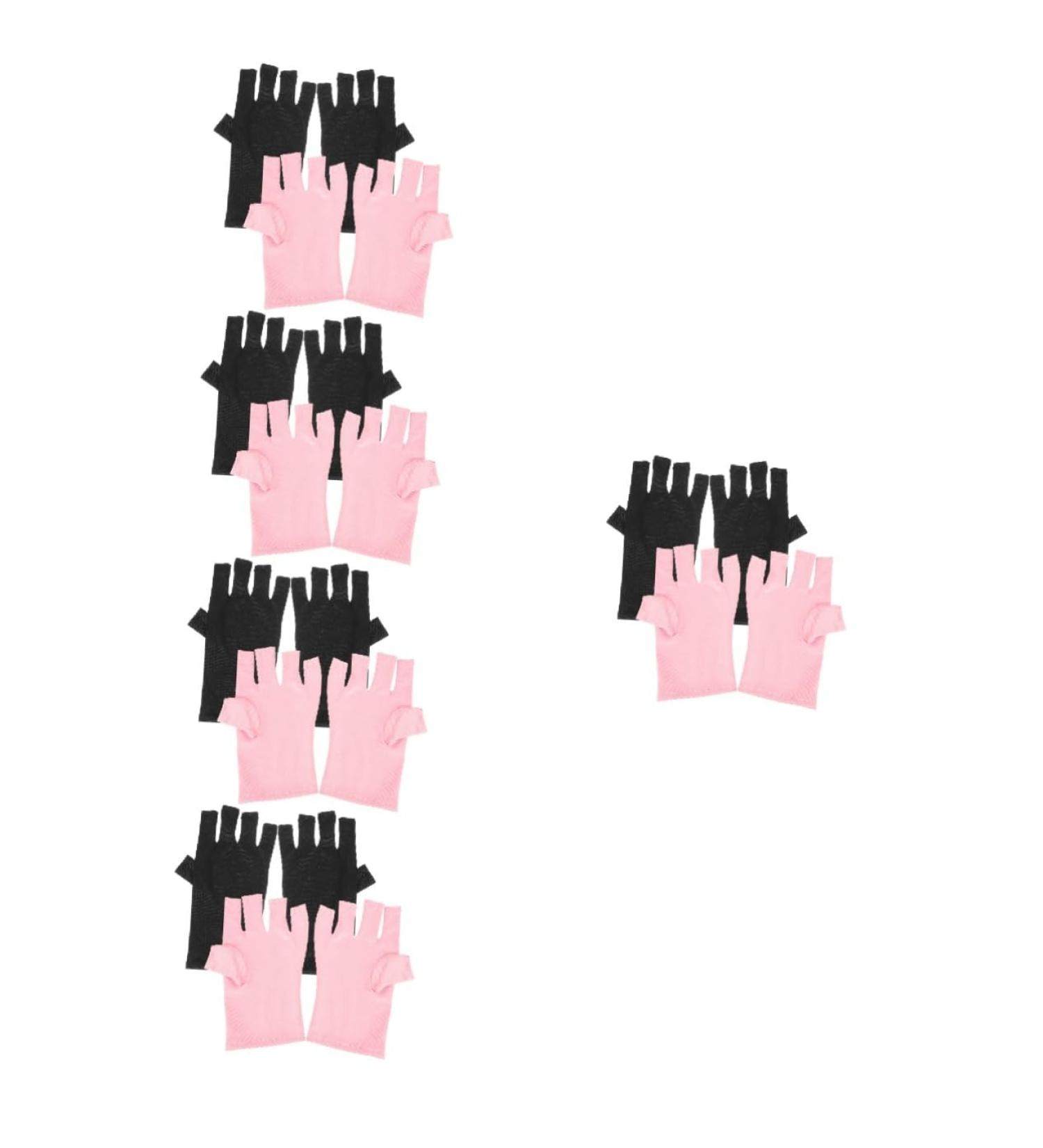 minkissy 10 Pairs Nail Gloves Pink Gloves Hand Gloves for Protection Uv Gloves Protective Gloves Fingerless Gloves for Women Uv Protection Polyester Miss Cotton Gloves Manicure - Buy Online on GoSupps.com