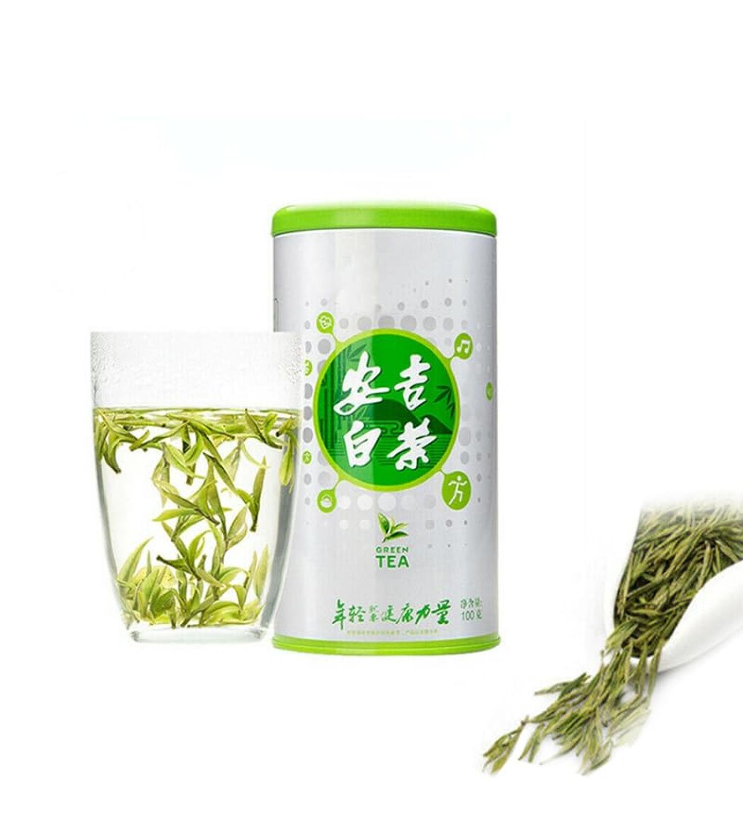 Th blanc Bon Anji Baicha du d but du printemps Un bourgeon Une feuille Th vert Th de Chine 100g - Buy Online on GoSupps.com