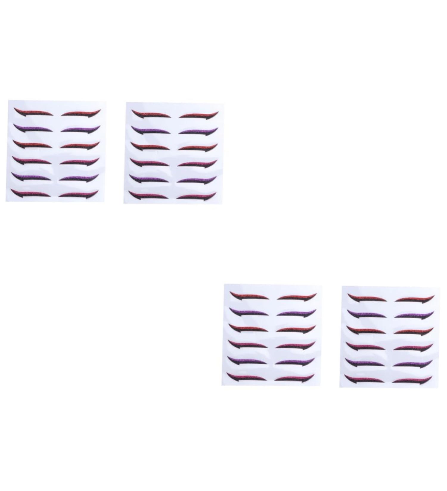 NOLITOY 24 Pairs Glitter Eyeliner Eyeshadow Invisible Eye Line Strips Eye Makeup Tools Eye Patch Woman Flash - Buy Online on GoSupps.com