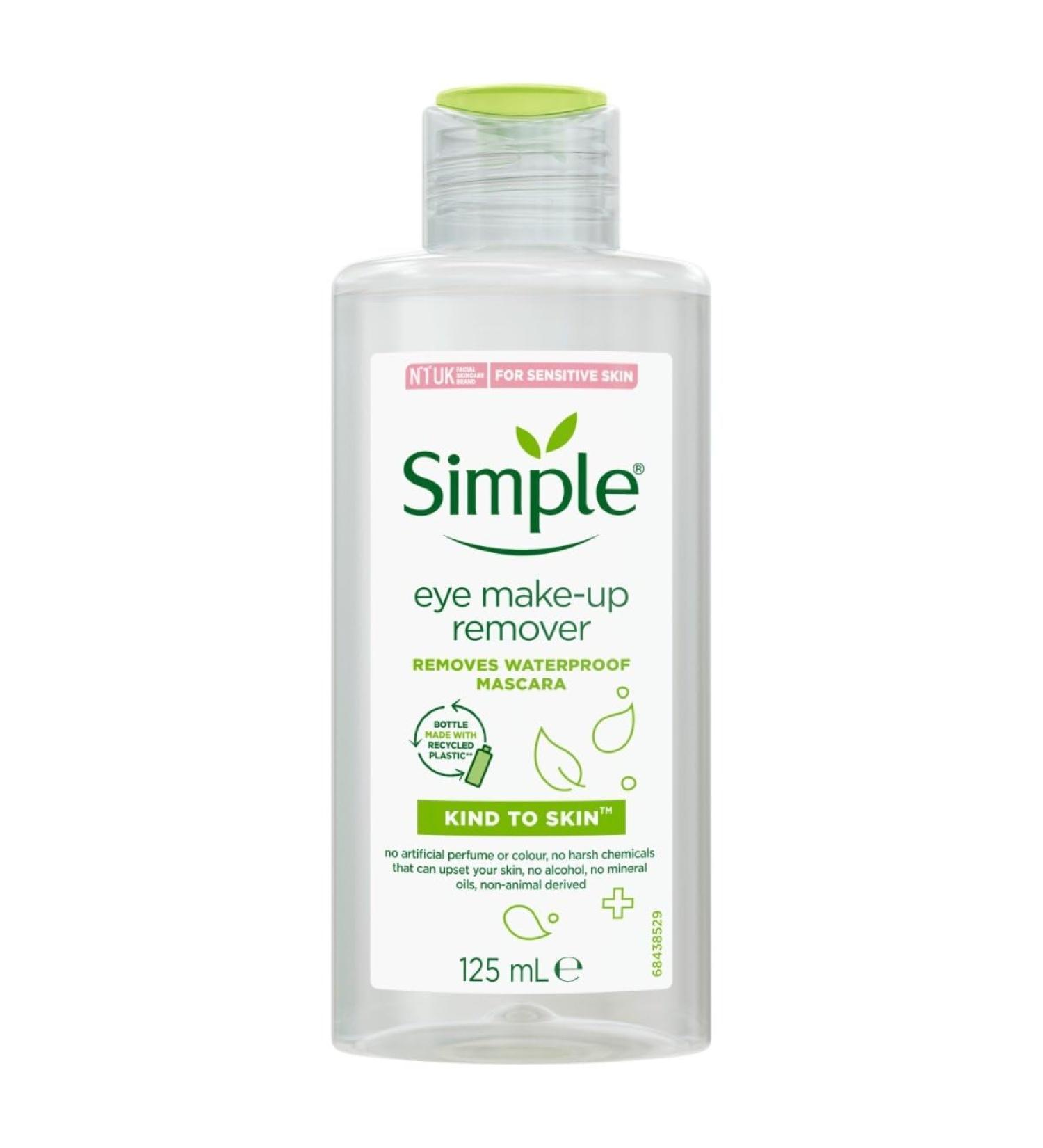 Simple Kind to Eyes Eye Make-up Remover 125ml | Gentle Effective & International Shipping Available - Buy Online on GoSupps.com