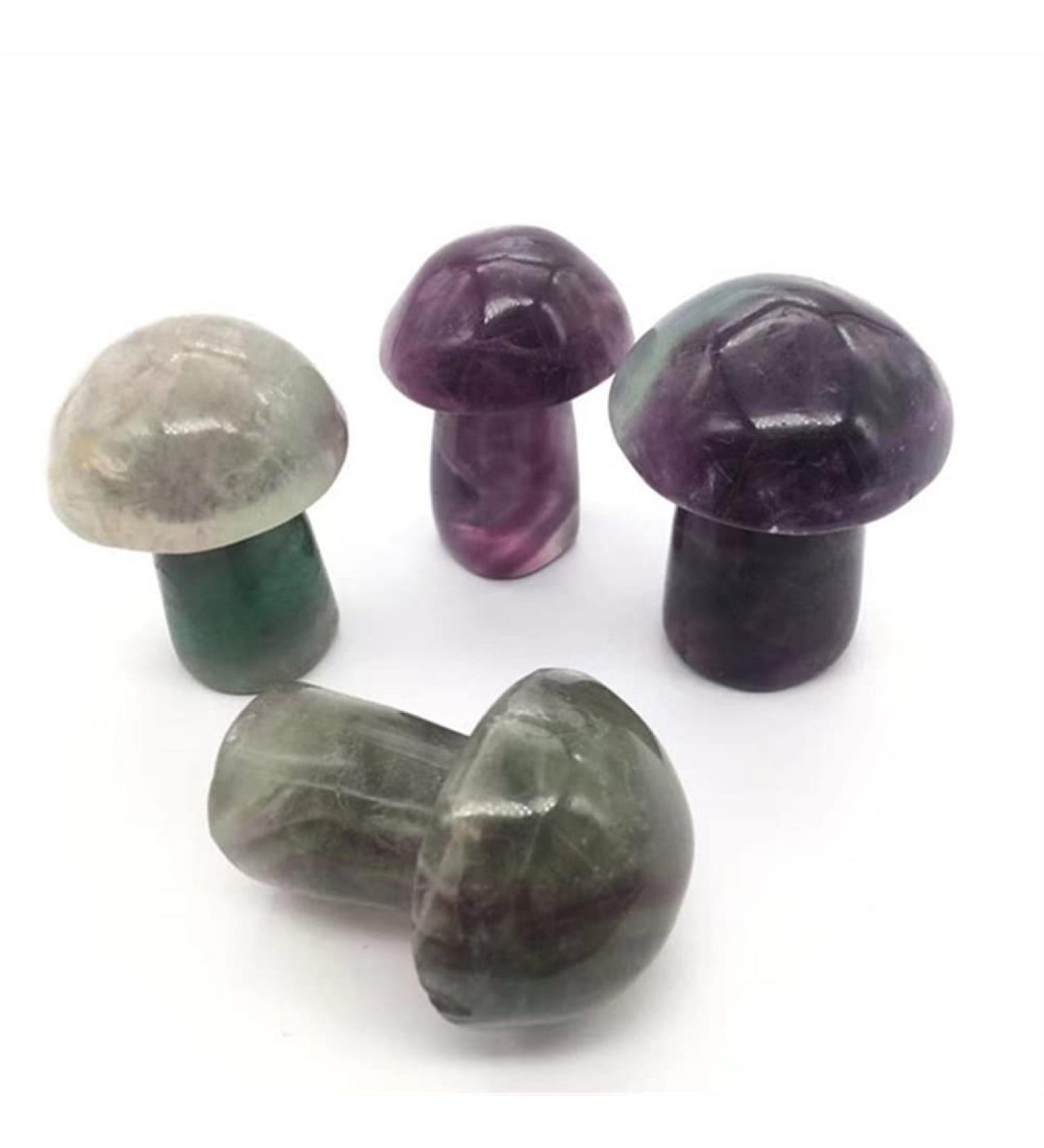 Gemstones for Decoration Natural Quartz Mushroom Shape Crystal Carving Angel Crystal Carved Mushroom for Decoration Crystal JZIGTDEM (Color : 5-6cm Size : 1 pcs) 1 pcs 5-6cm