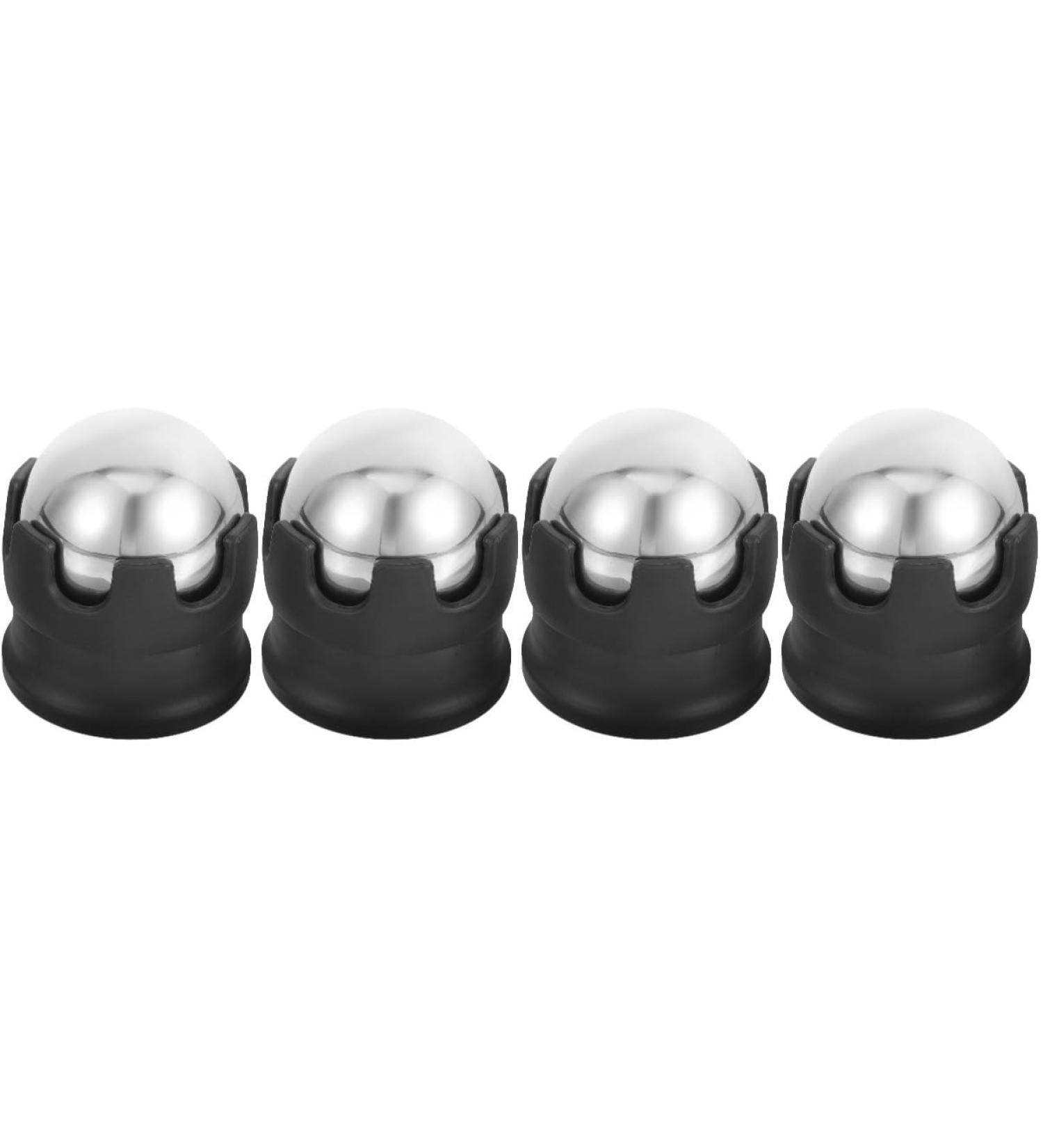Inoomp 4-Piece Cryospheric Massage Ball Roller - Metal Plastic Manual Muscle Massager for Hot & Cold Therapy - Buy Online on GoSupps.com
