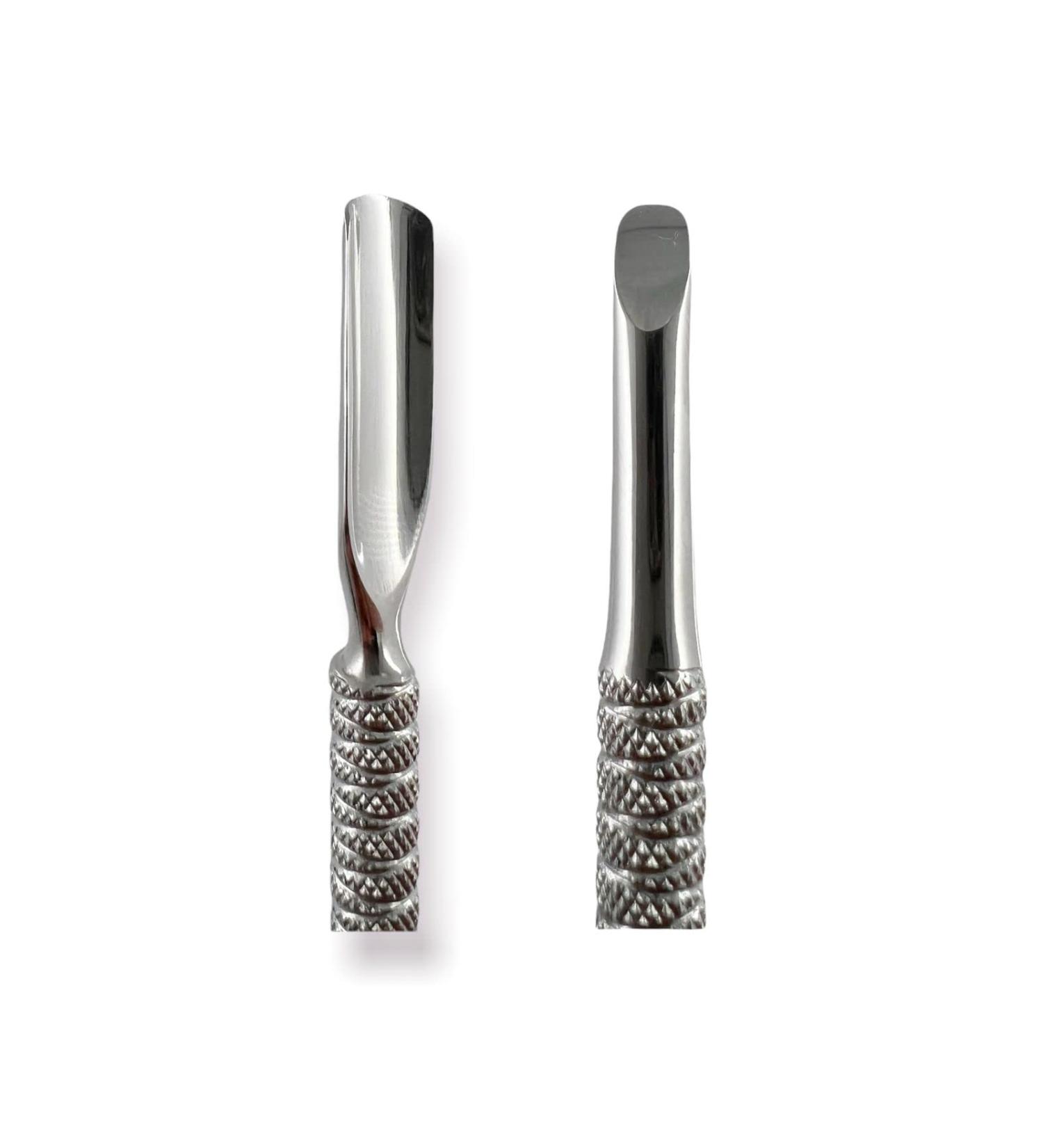 Cuticle Lifter and Pusher with Orange Stick BuduProfi Stainless Steel Manicure Pedicure (Orange Stick - Spatula) - Buy Online on GoSupps.com