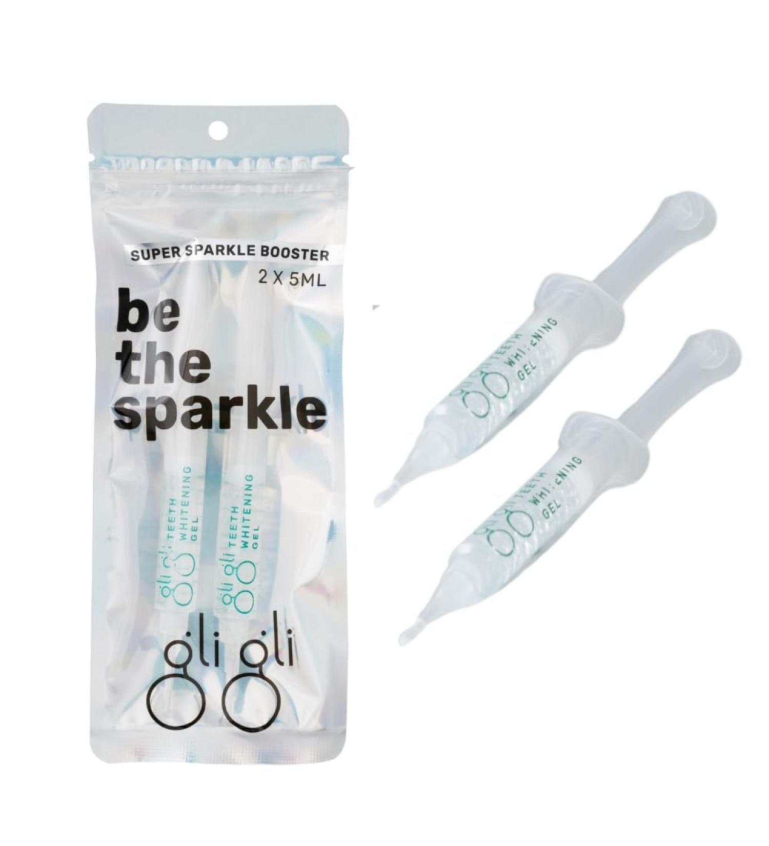 Super Sparkle Booster Gel Refill - Teeth Whitening Gel 2x5ml (6% Hydrogen Peroxide) | Made in USA | 10-15 Day Treatment for Whitening Kits - Buy Online on GoSupps.com