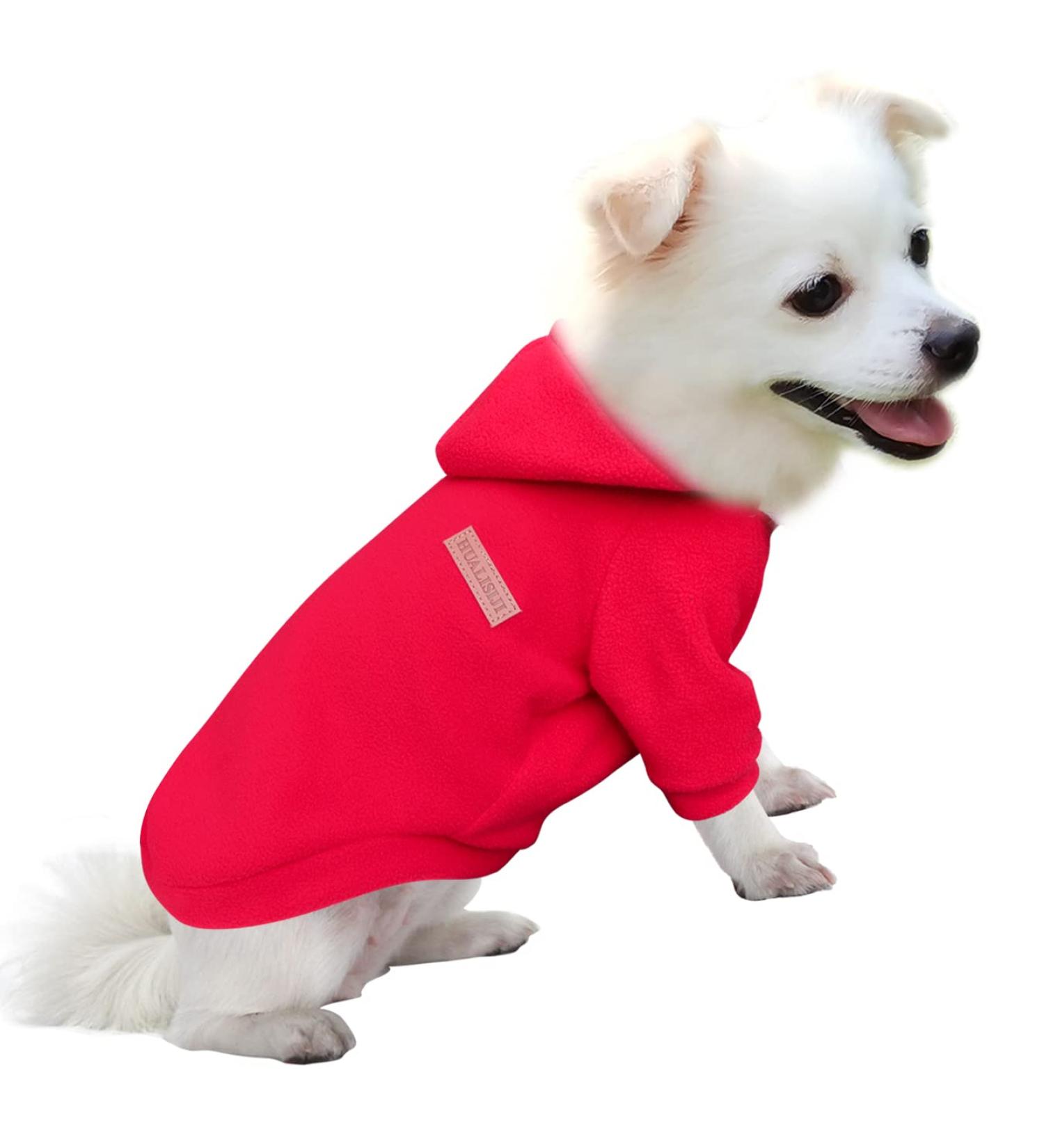 Shop Hualisiji Christmas Dog Sweater & Hoodie - Warm Lightweight Chihuahua Sweatshirt in Red (M) | Perfect Holiday Gift - Buy Online on GoSupps.com
