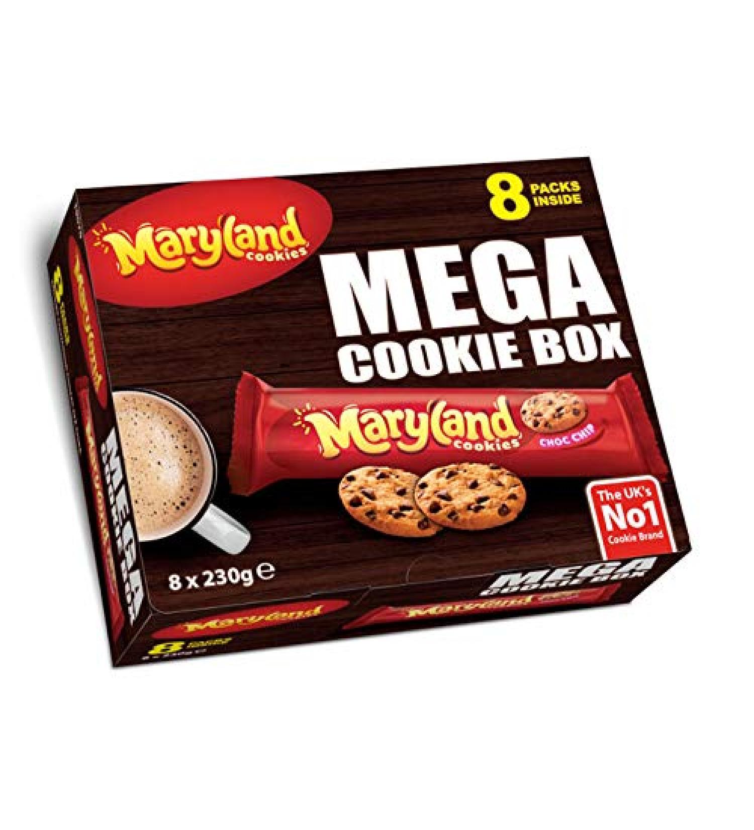 Maryland Maryland Cookies Mega Cookie Box 8 x 230 g Chocolate Biscuit Tins